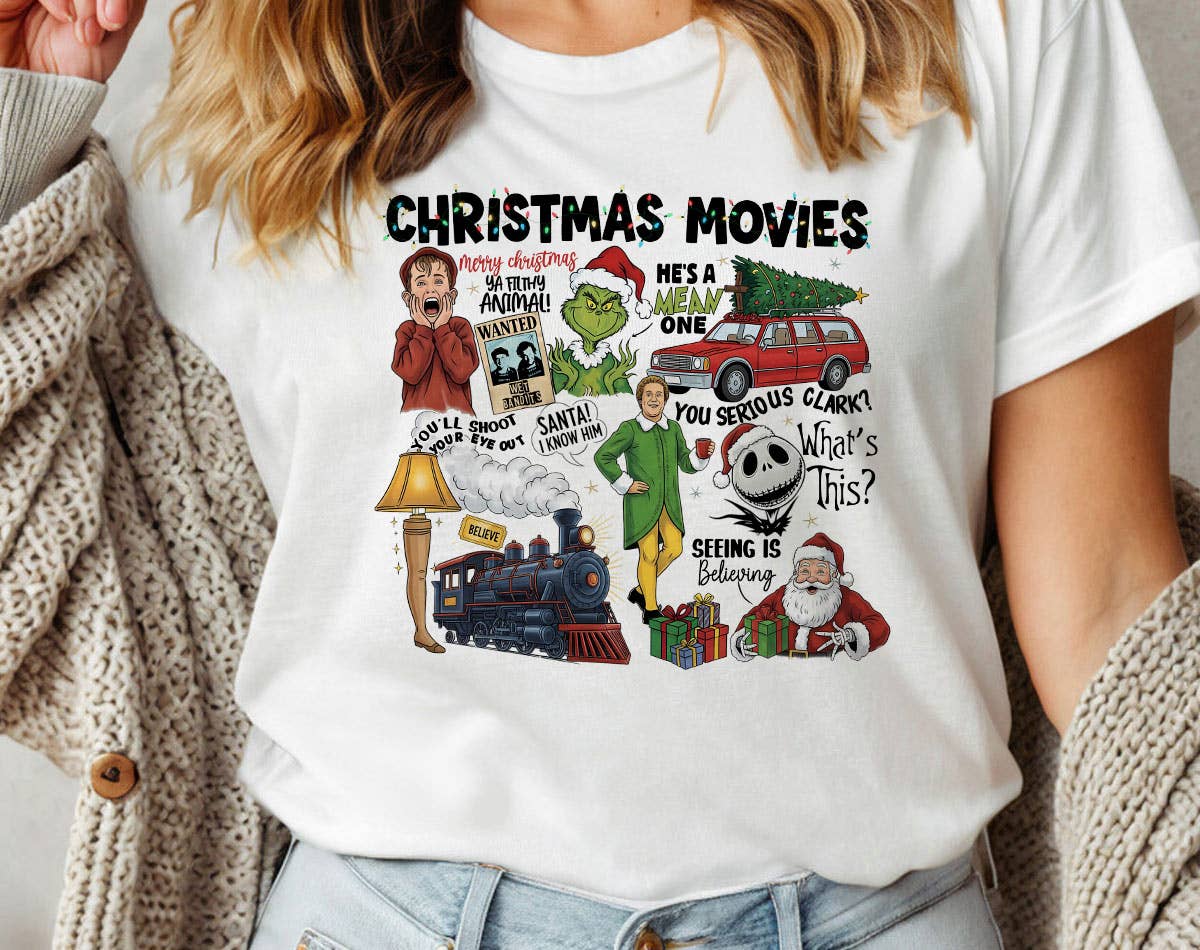 Christmas Movies Collage Buddy Clark T-Shirt Hoodie, Sweatshirt | PodTeesHub.com