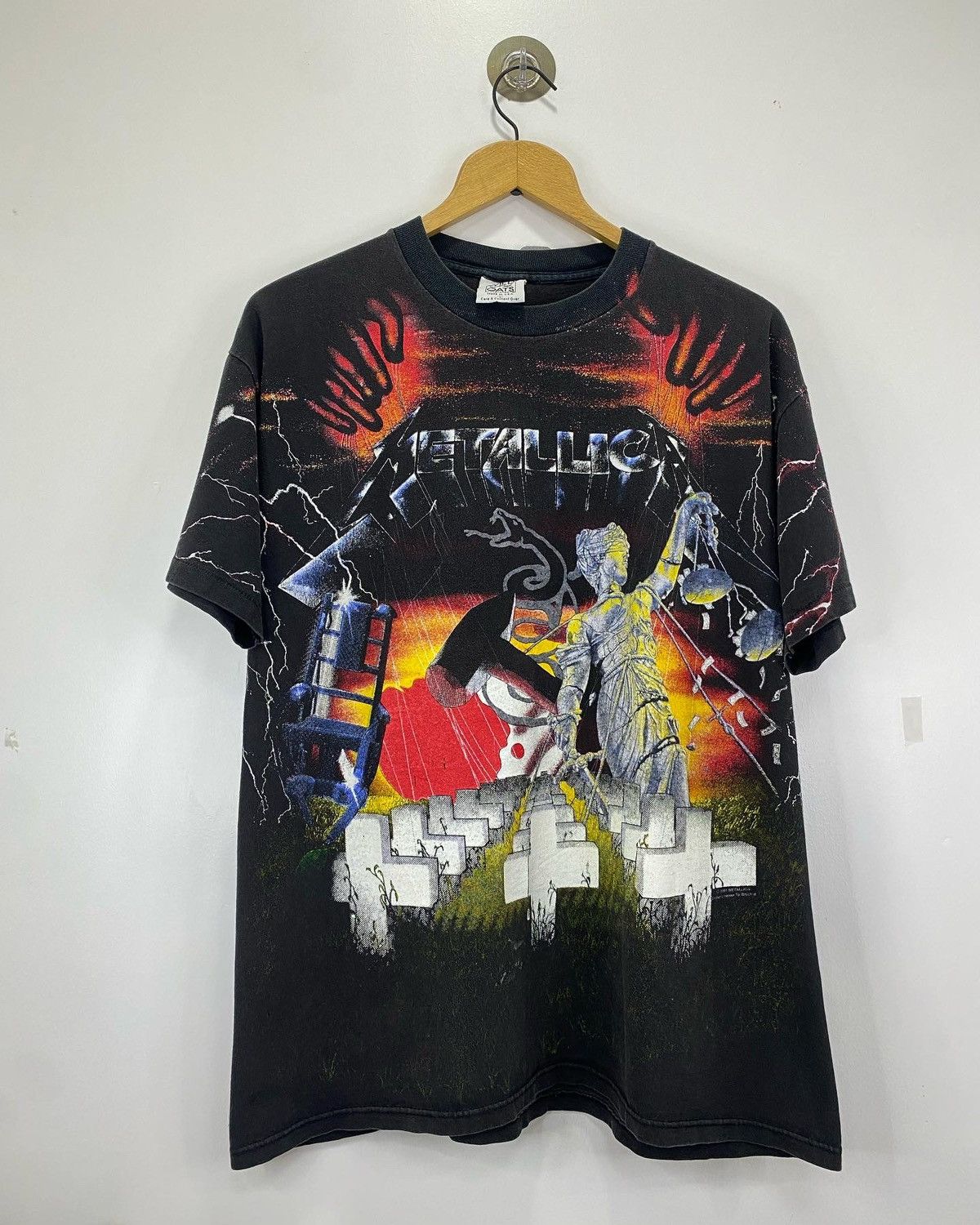 Metallica X Vintage Vintage Metallica Overprint Shirt 90 Hoodie, Sweatshirt | PodTeesHub.com