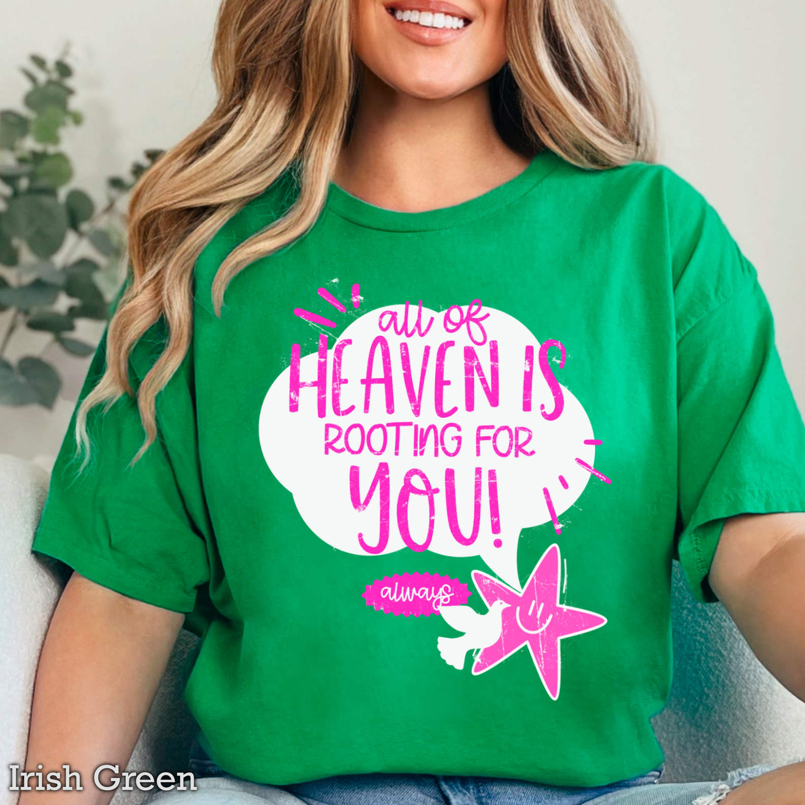 Heaven Is Rooting For You Graphic Tee | Gildan Hoodie, Sweatshirt | PodTeesHub.com