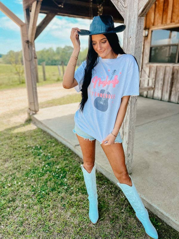 Nashville Tennessee Guitar Tee Hoodie, Sweatshirt | PodTeesHub.com