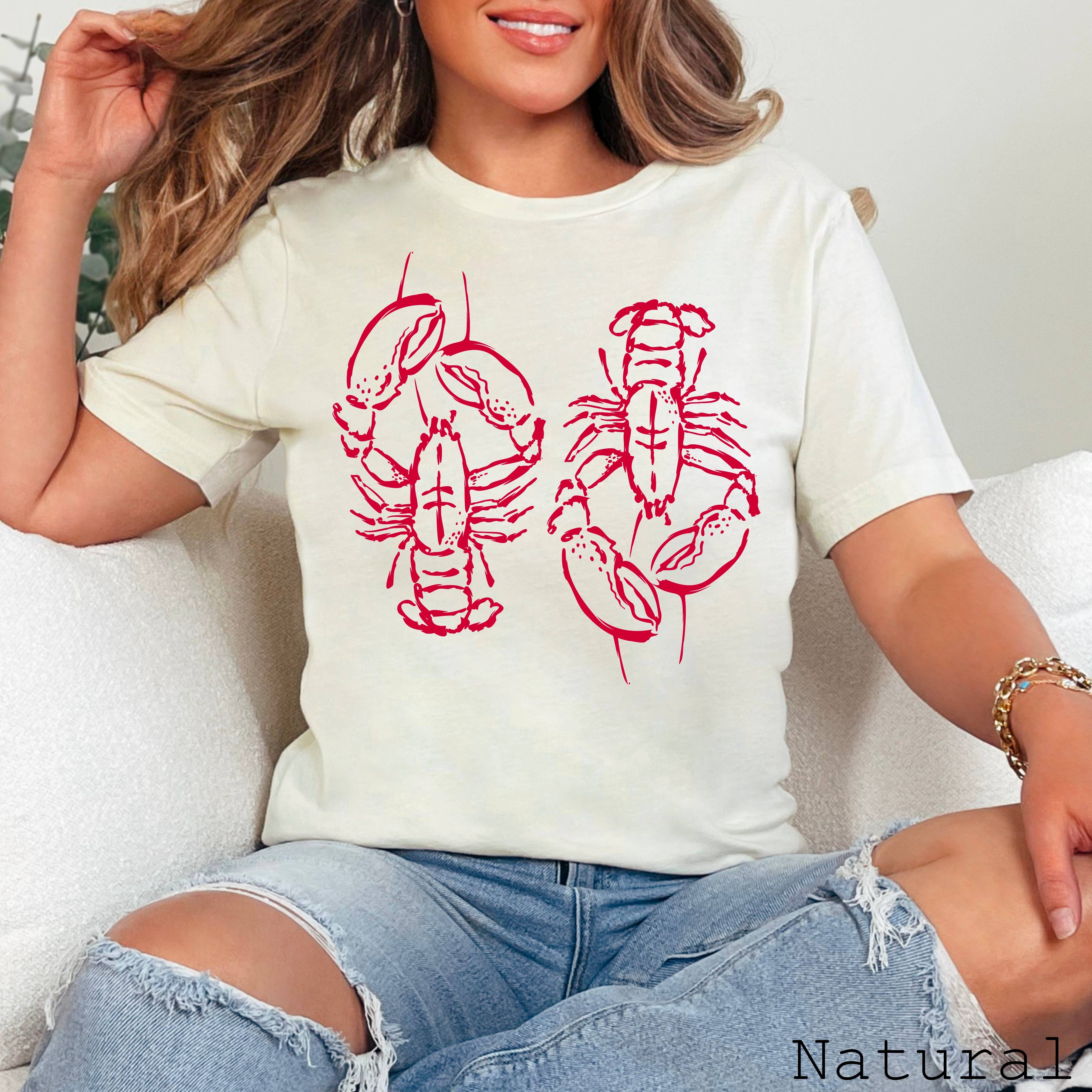 Coastal Lobster | Spring 2025 Graphic Tee Bella Canvas Hoodie, Sweatshirt | PodTeesHub.com
