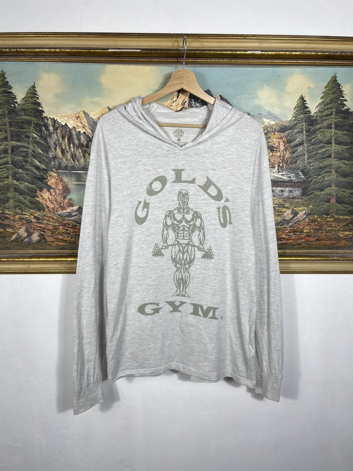 Vintage Gold S Gym Grey Retro Y2k Vintage Hoodie Ls T-Shirts, Sweatshirt | PodTeesHub.com