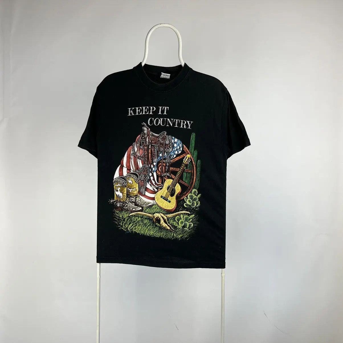 Band Tees Vintage T Shirt Indians Keep It Country Size Medium Hoodie, Sweatshirt | PodTeesHub.com