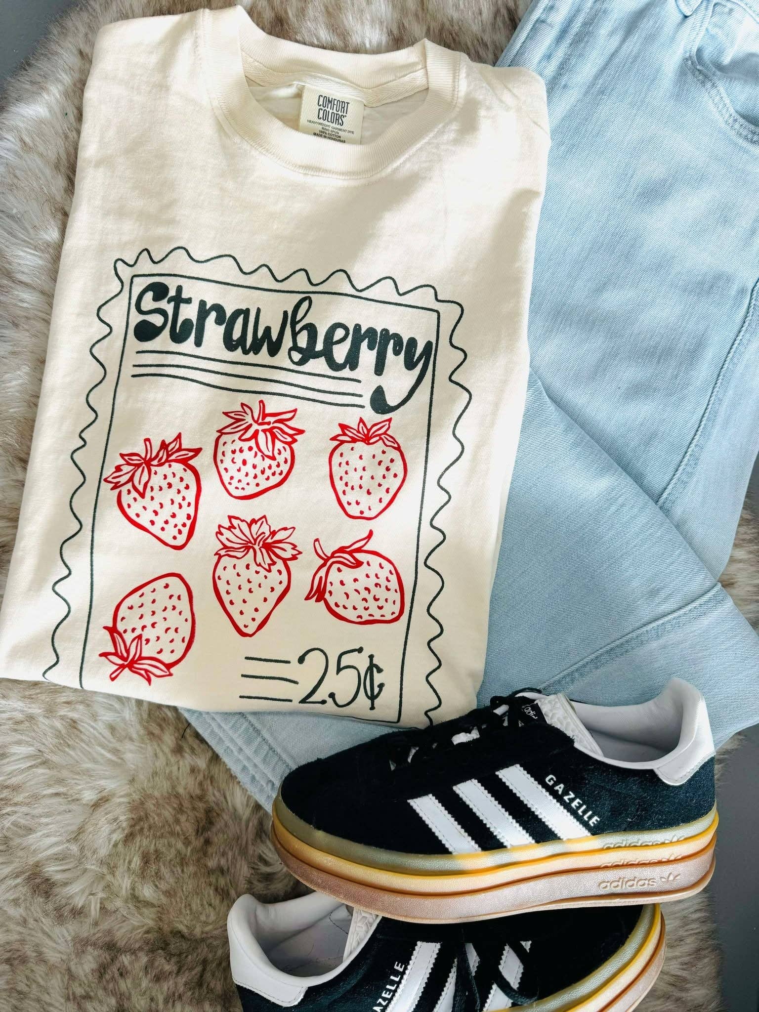 Strawberry Post Stamp Dtf Tee Hoodie, Sweatshirt | PodTeesHub.com