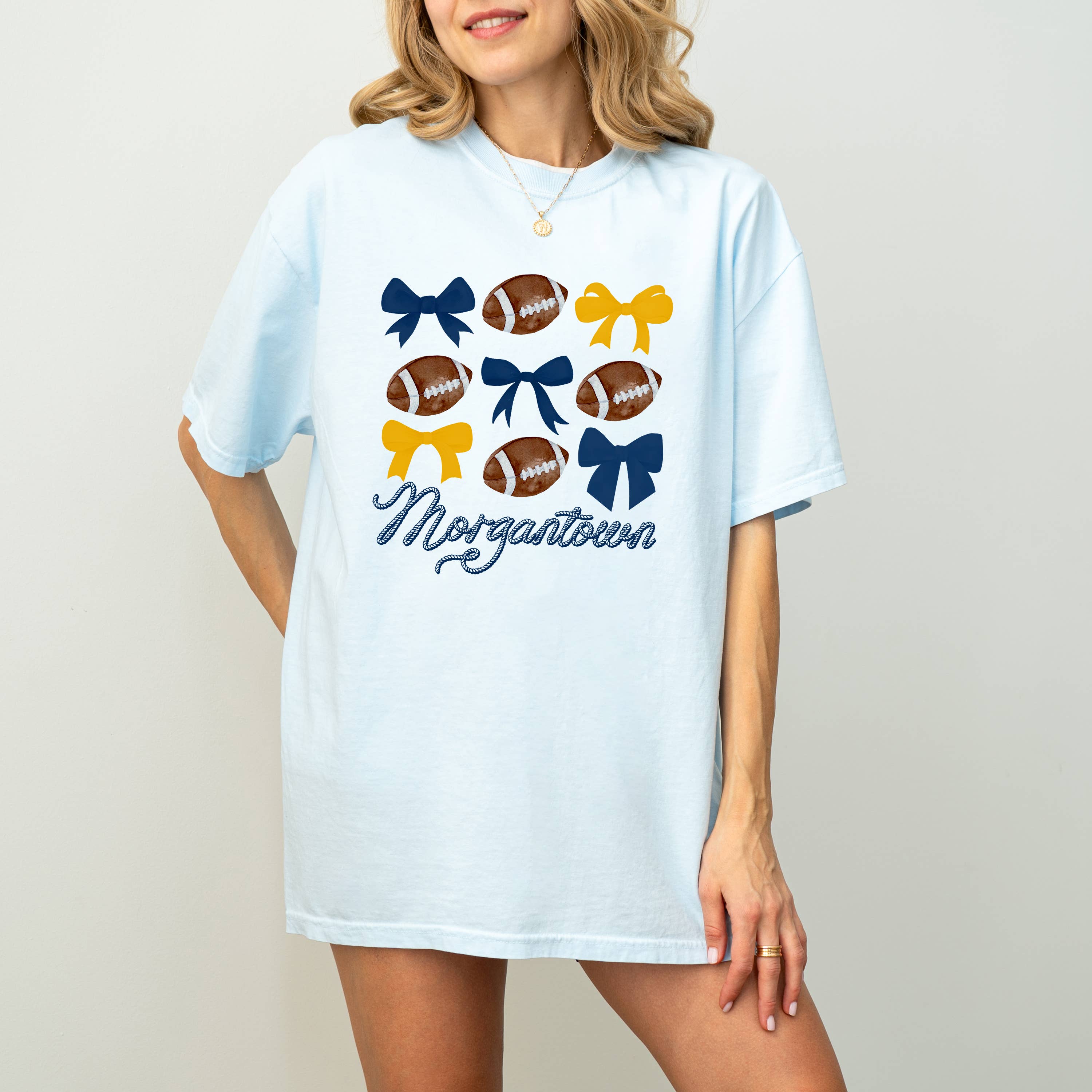 Morgantown, Football Shirt, Bows, Gameday, Game Day Tshirt Hoodie, Sweatshirt | PodTeesHub.com