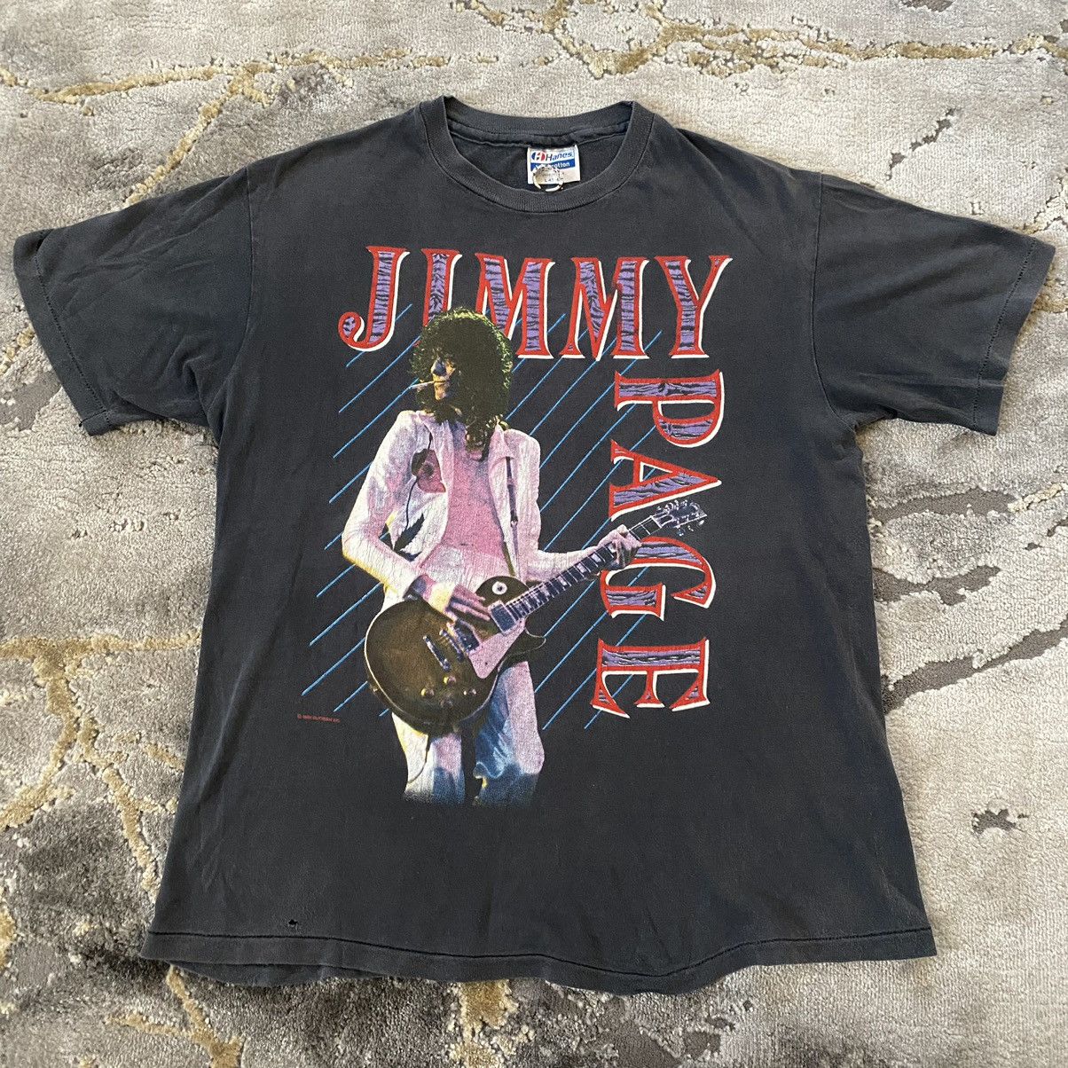 Led Zeppelin X Vintage Rare Vintage 1988 Jimmy Page Led Zeppelin Faded Band Shirt Hoodie, Sweatshirt | PodTeesHub.com
