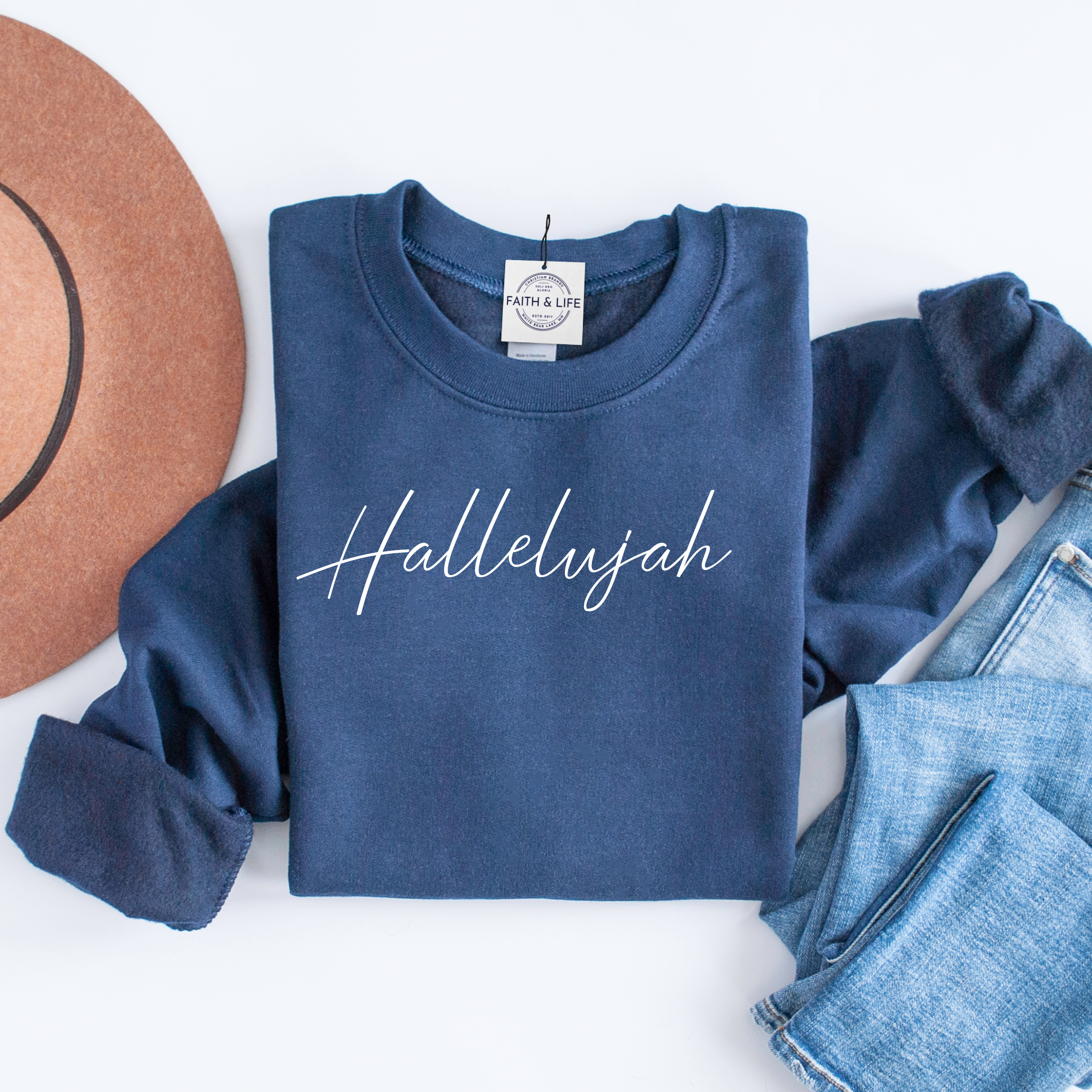 Hallelujah Crewneck Sweatshirt T-Shirts, Hoodie | PodTeesHub.com