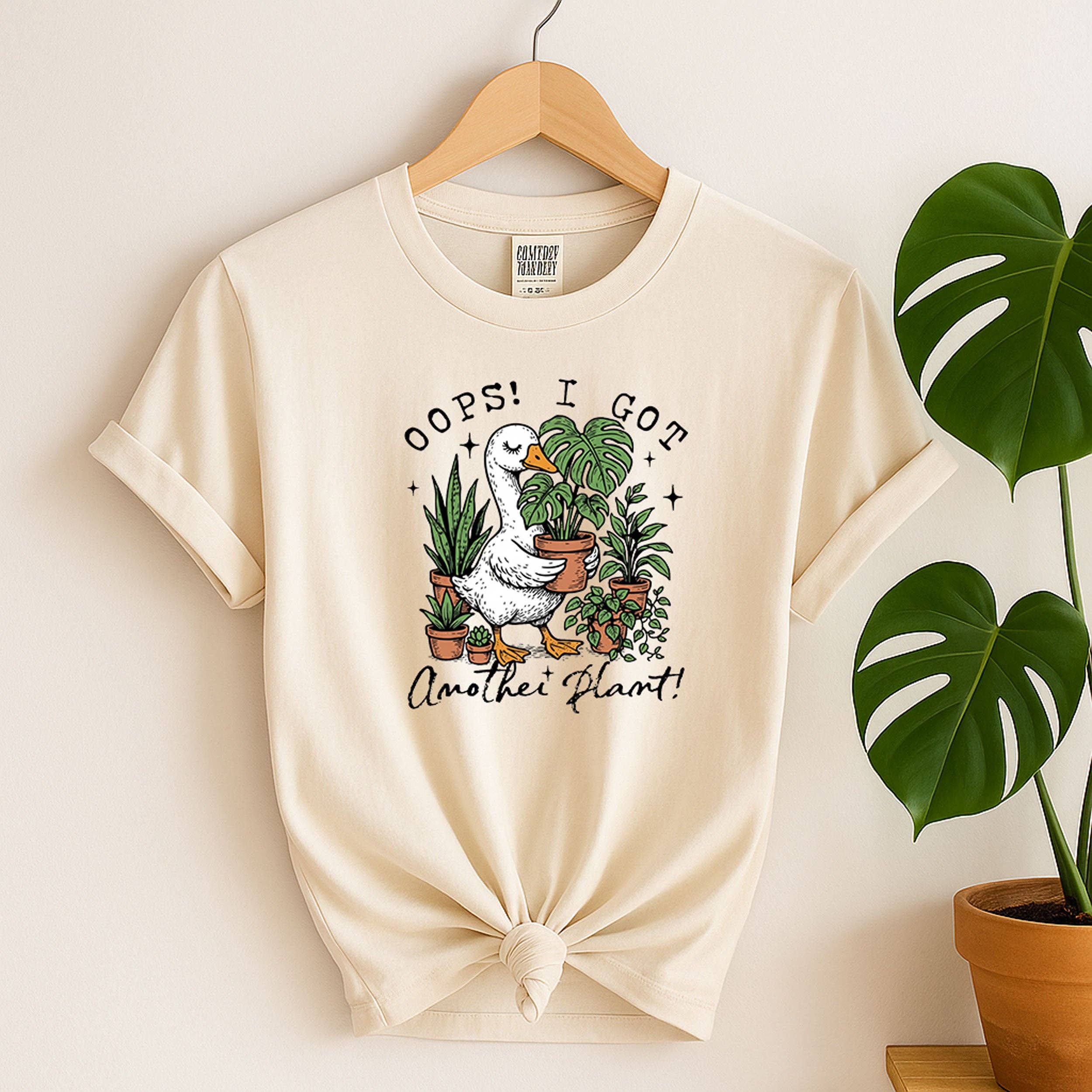 Oops I Got Another Plant Shirt | Funny Goose Plant Lover Tee Hoodie, Sweatshirt | PodTeesHub.com