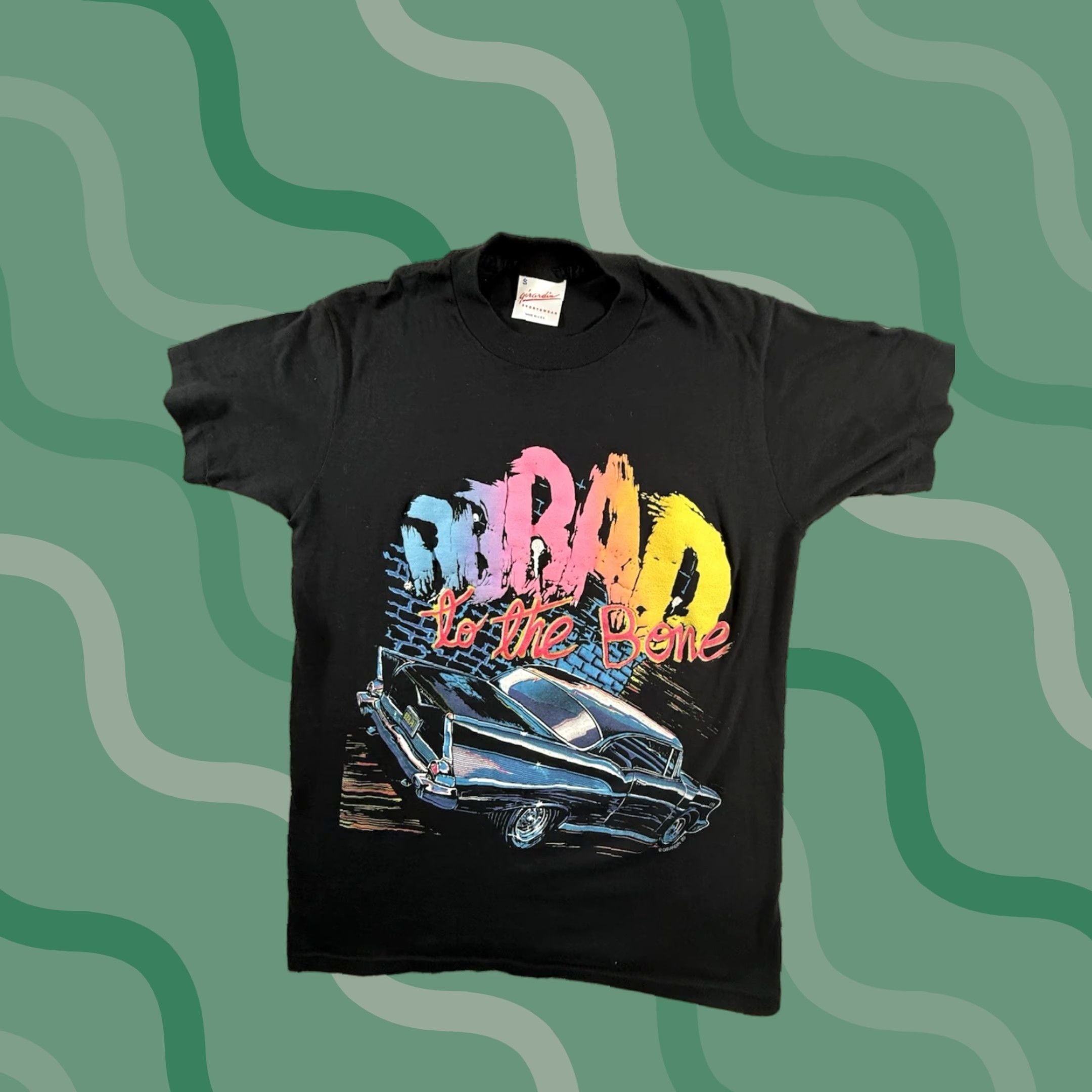 Vintage 1957 Chevrolet T Shirt S Bad To The Bone Hot Rod Race Car 1989 Hoodie, Sweatshirt | PodTeesHub.com