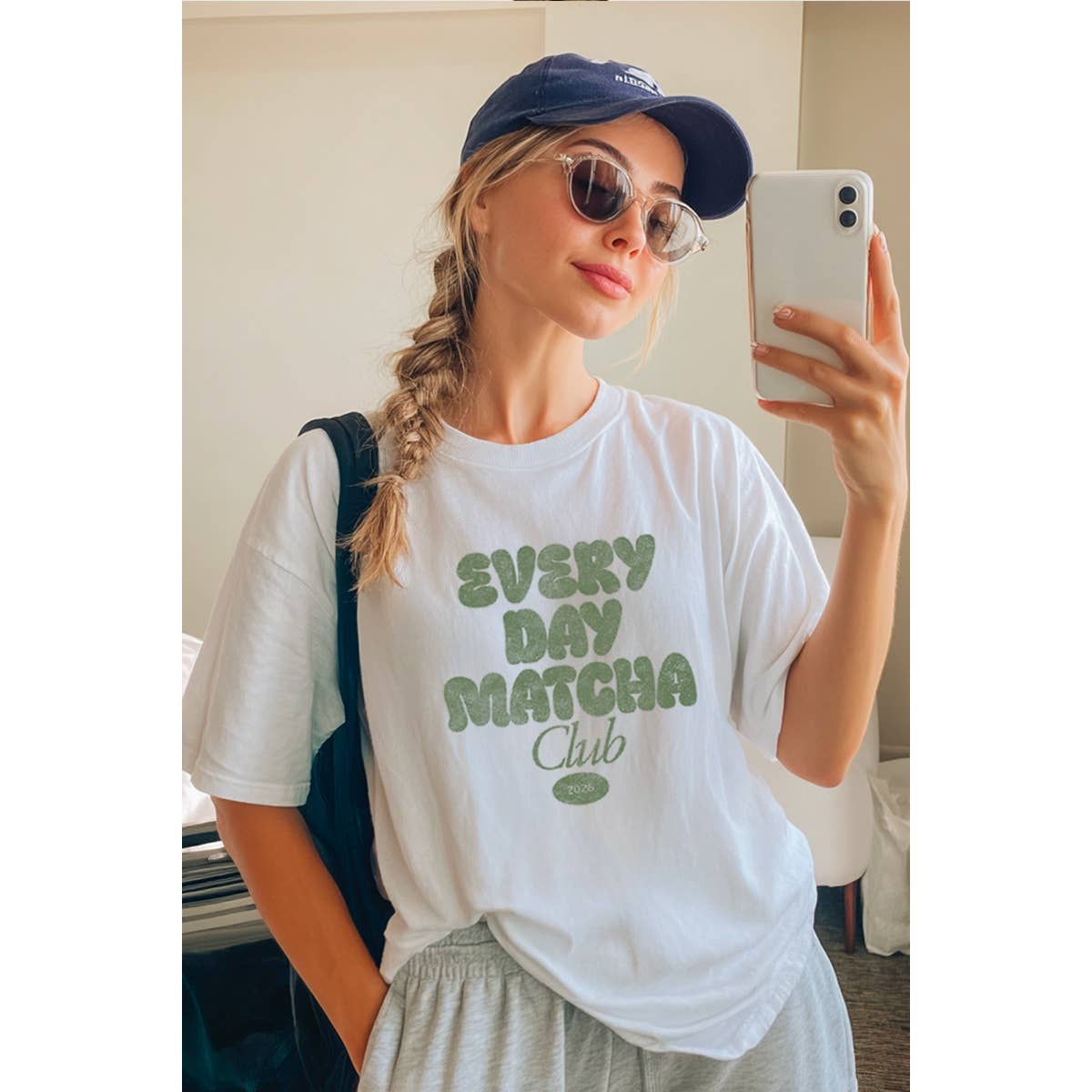 Every Day Matcha Club Vintage Graphic Oversized Tee Hoodie, Sweatshirt | PodTeesHub.com