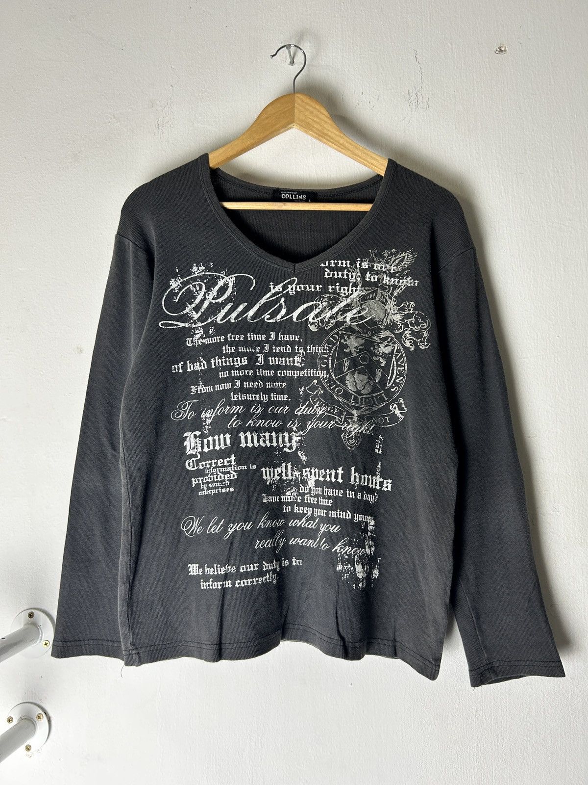 If Six Was Nine Collins Skull Poem Longsleeve Tee Punk Gothic Japan Style Hoodie, Sweatshirt | PodTeesHub.com