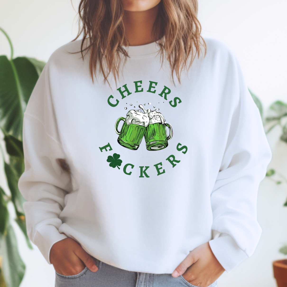 Cheers F*Ckers Crewneck Sweatshirt T-Shirts, Hoodie | PodTeesHub.com