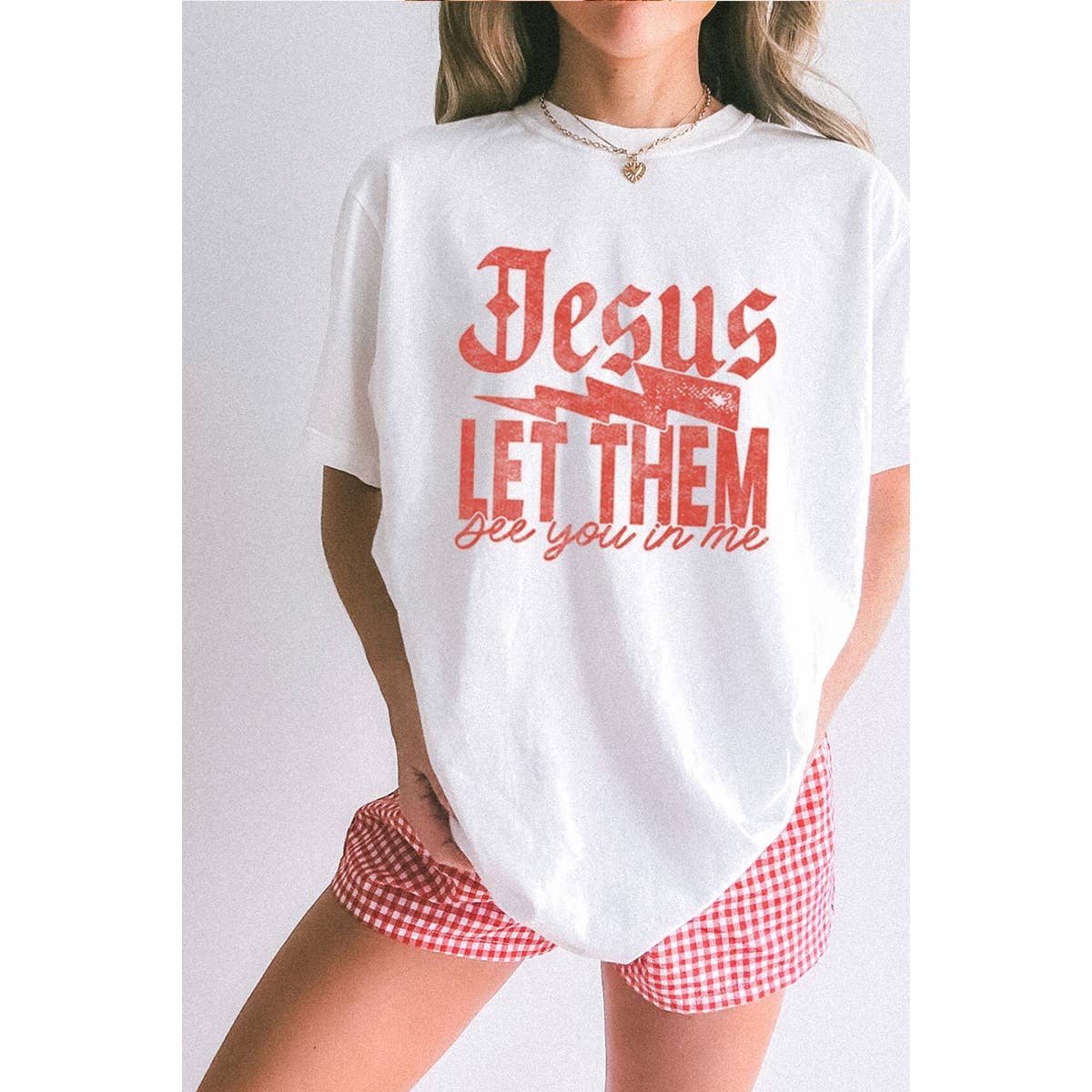 Jesus Let Them See You in Me Vintage Graphic Oversized Tee Hoodie, Sweatshirt | PodTeesHub.com