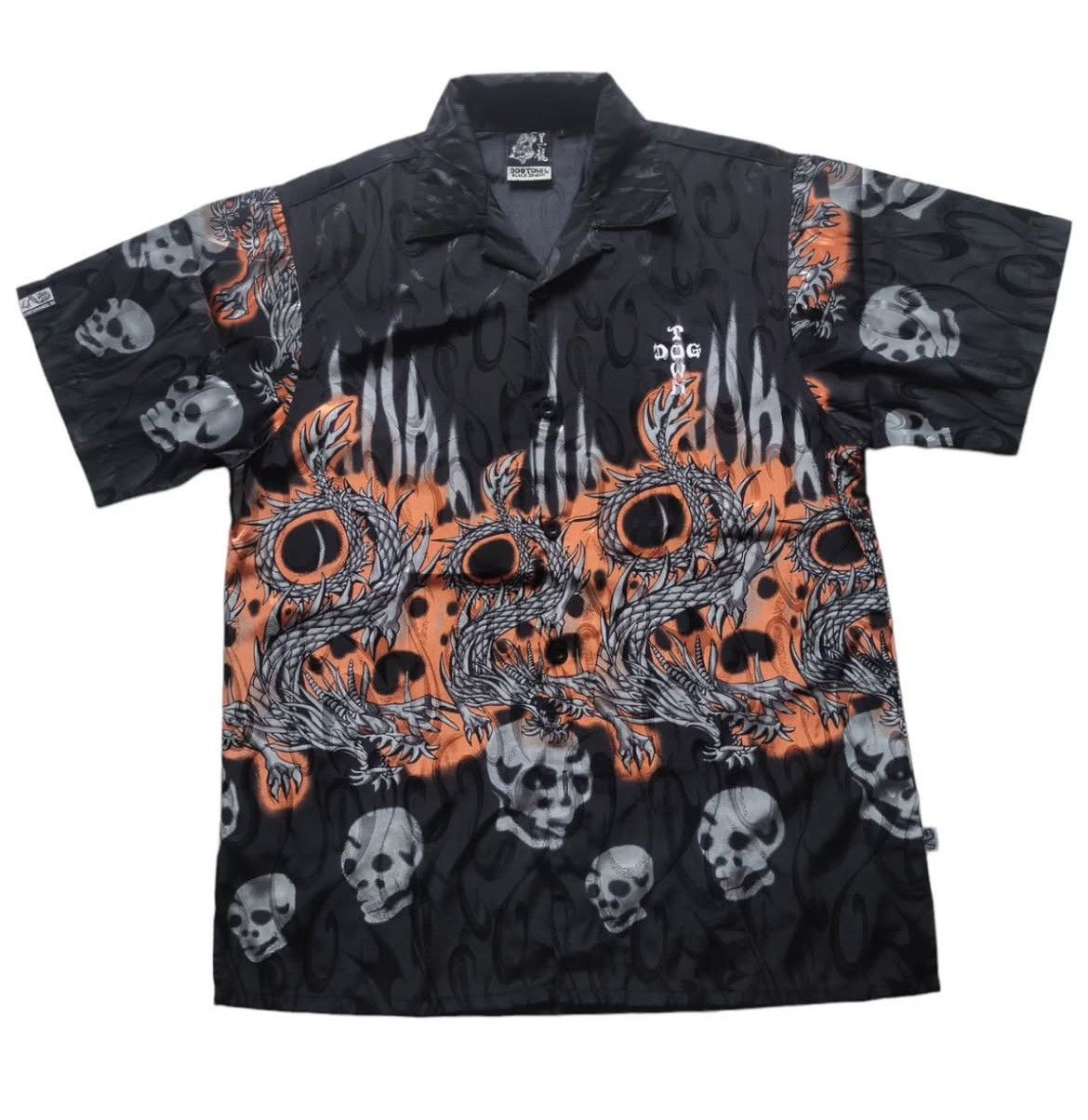Japanese Brand Vintage 90s Dogtown Dragon Printed Shirt Y2k Style Hoodie, Sweatshirt | PodTeesHub.com