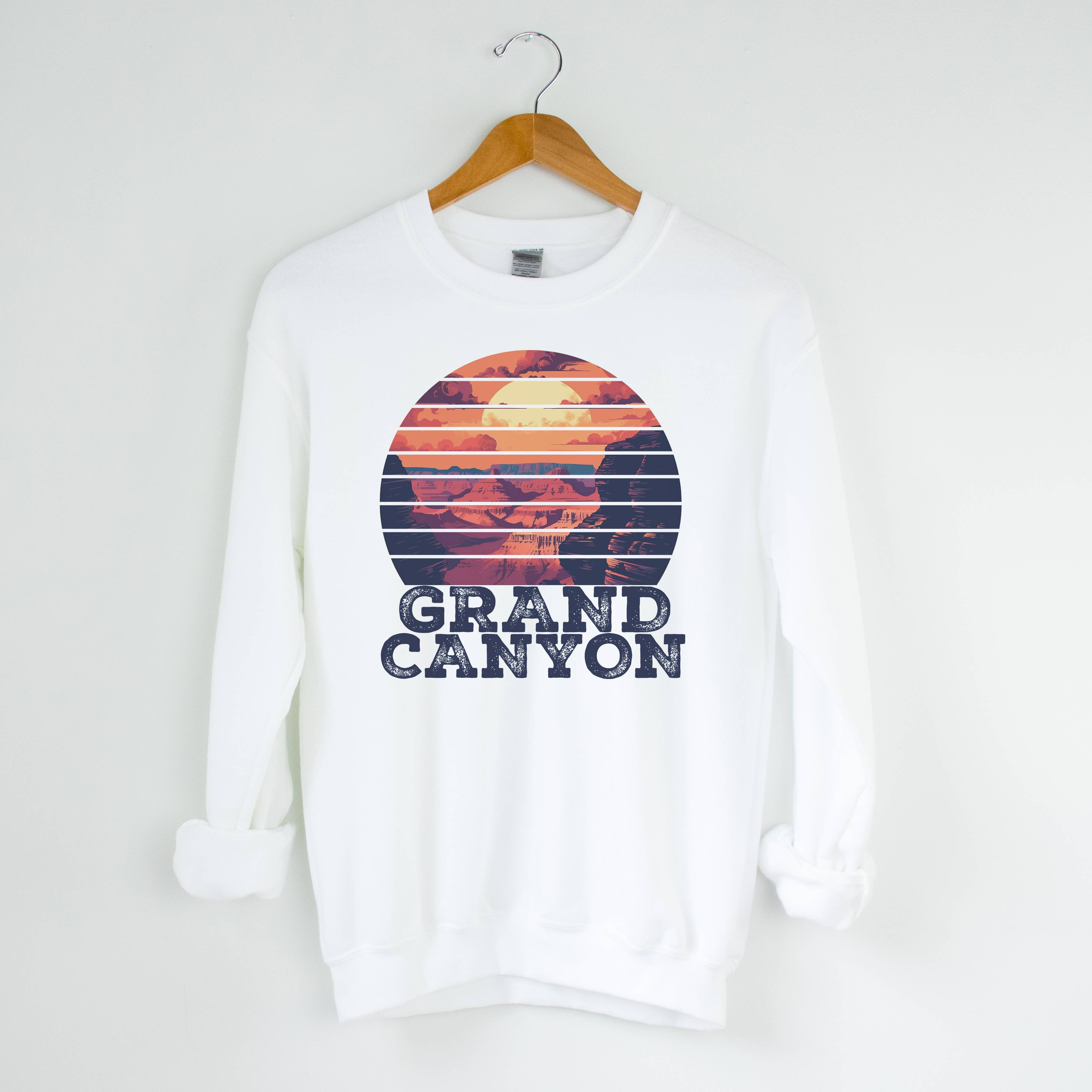 Grand Canyon White Sweatshirt | National Park |Sizes S-2XL T-Shirts, Hoodie | PodTeesHub.com