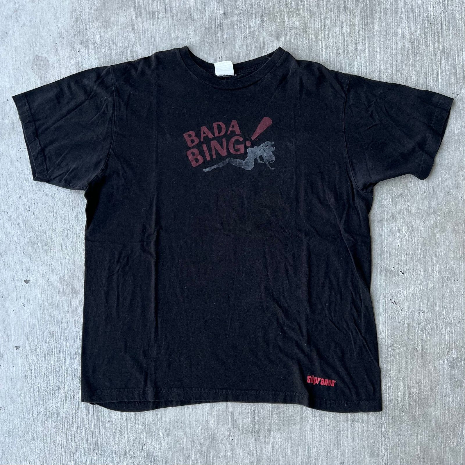 Vintage Y2k Sopranos Bada Bing Hbo Graphic Black T Shirt Hoodie, Sweatshirt | PodTeesHub.com