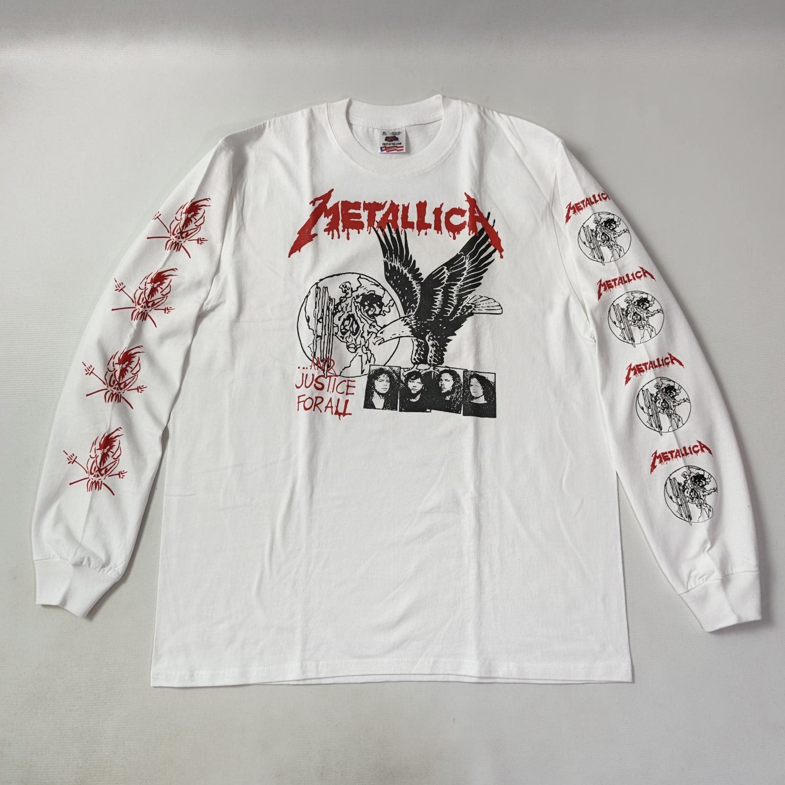 Metallica And Justice For All Longsleeve White Fotl Size Xl T-Shirts, Hoodie, Sweatshirt | PodTeesHub.com