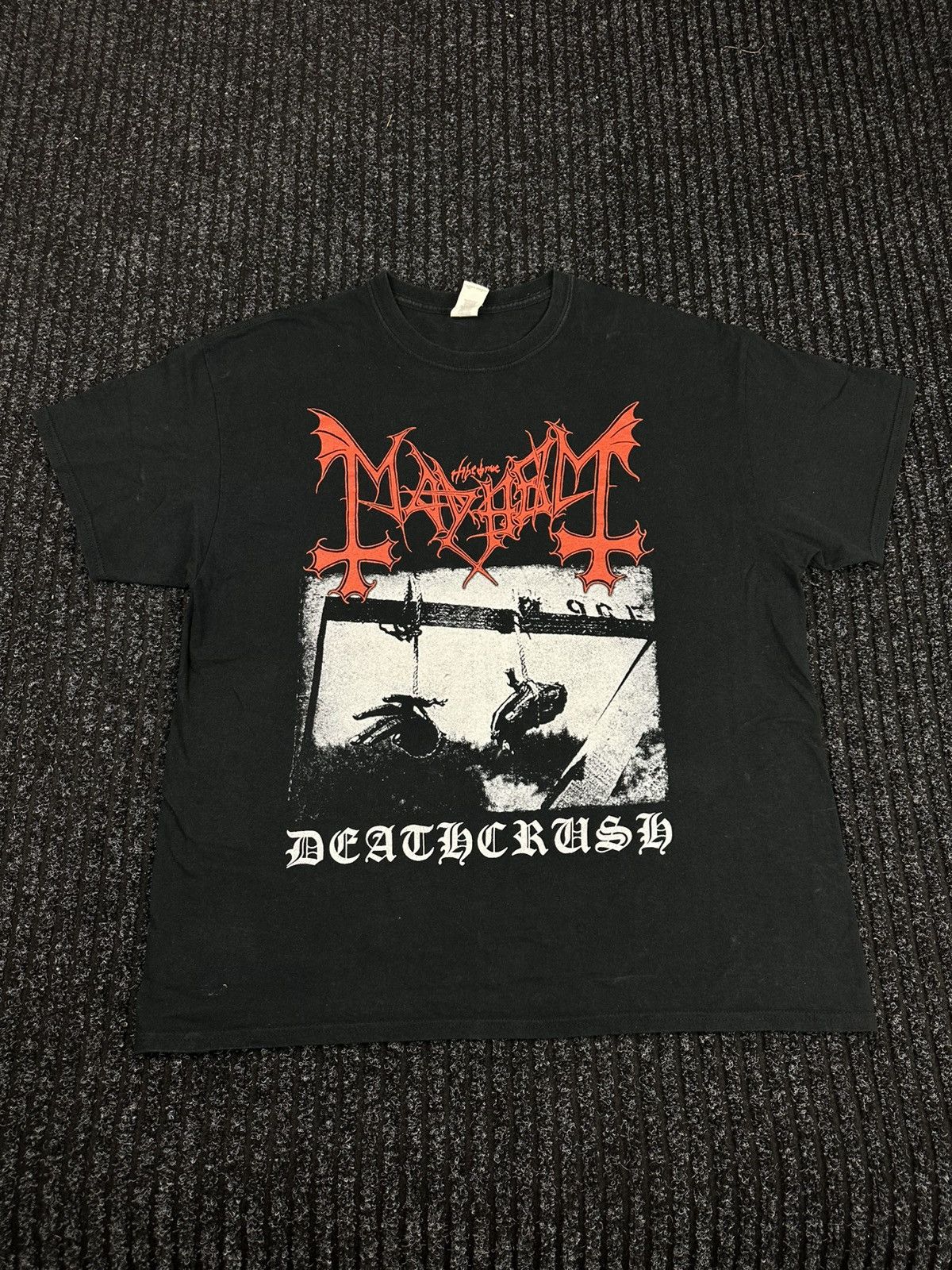 Band Tees Vintage Mayhem Deathcrash Black Band T Shirt Tee Xl Hoodie, Sweatshirt | PodTeesHub.com