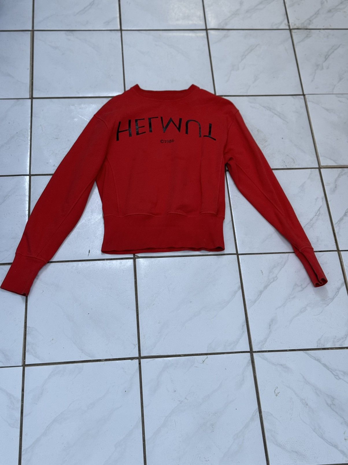 Helmut Lang Upside Down Helmut Lang Graphic Crewneck T-Shirts, Hoodie, Sweatshirt | PodTeesHub.com