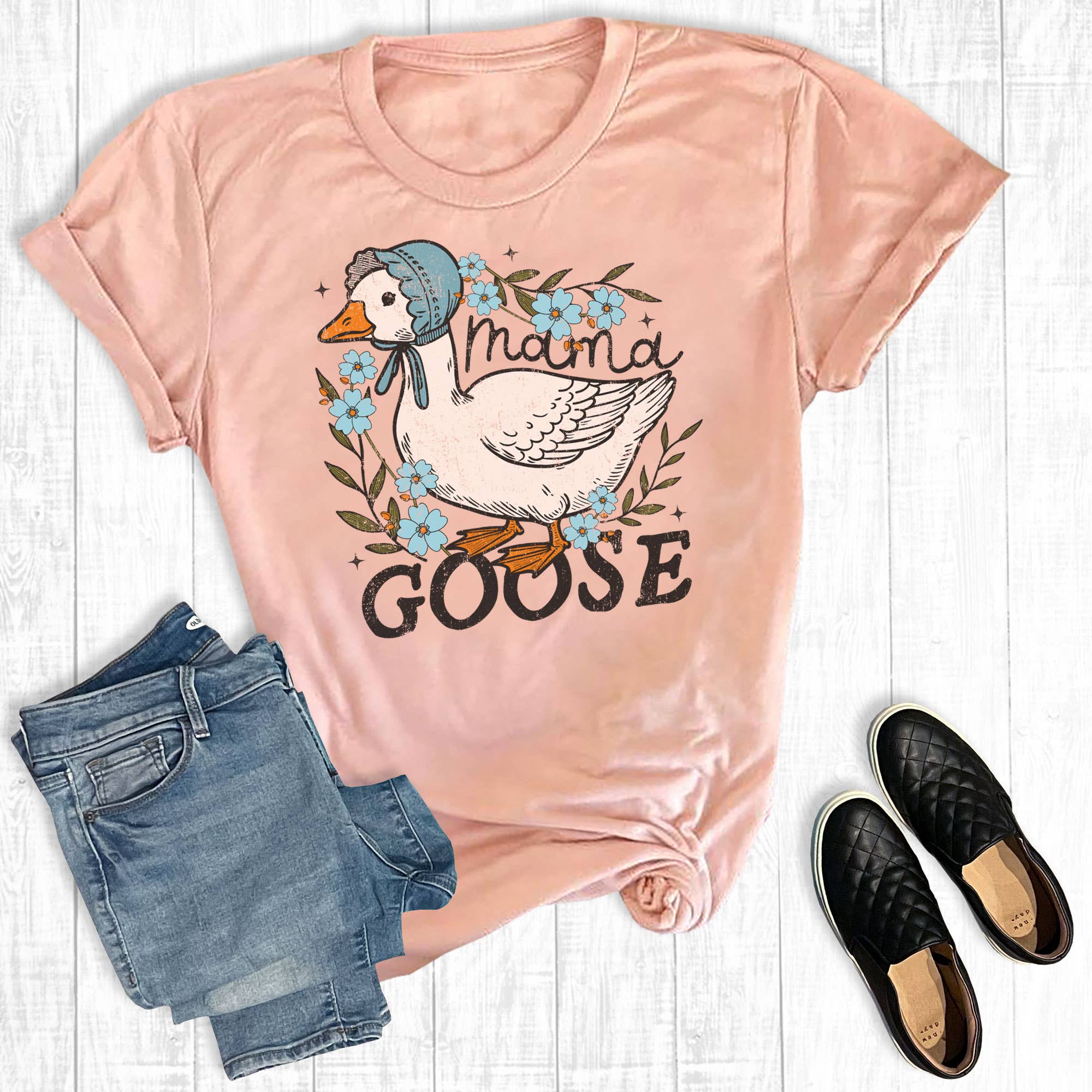 Mother's Day Mama Goose Graphic Tee Hoodie, Sweatshirt | PodTeesHub.com