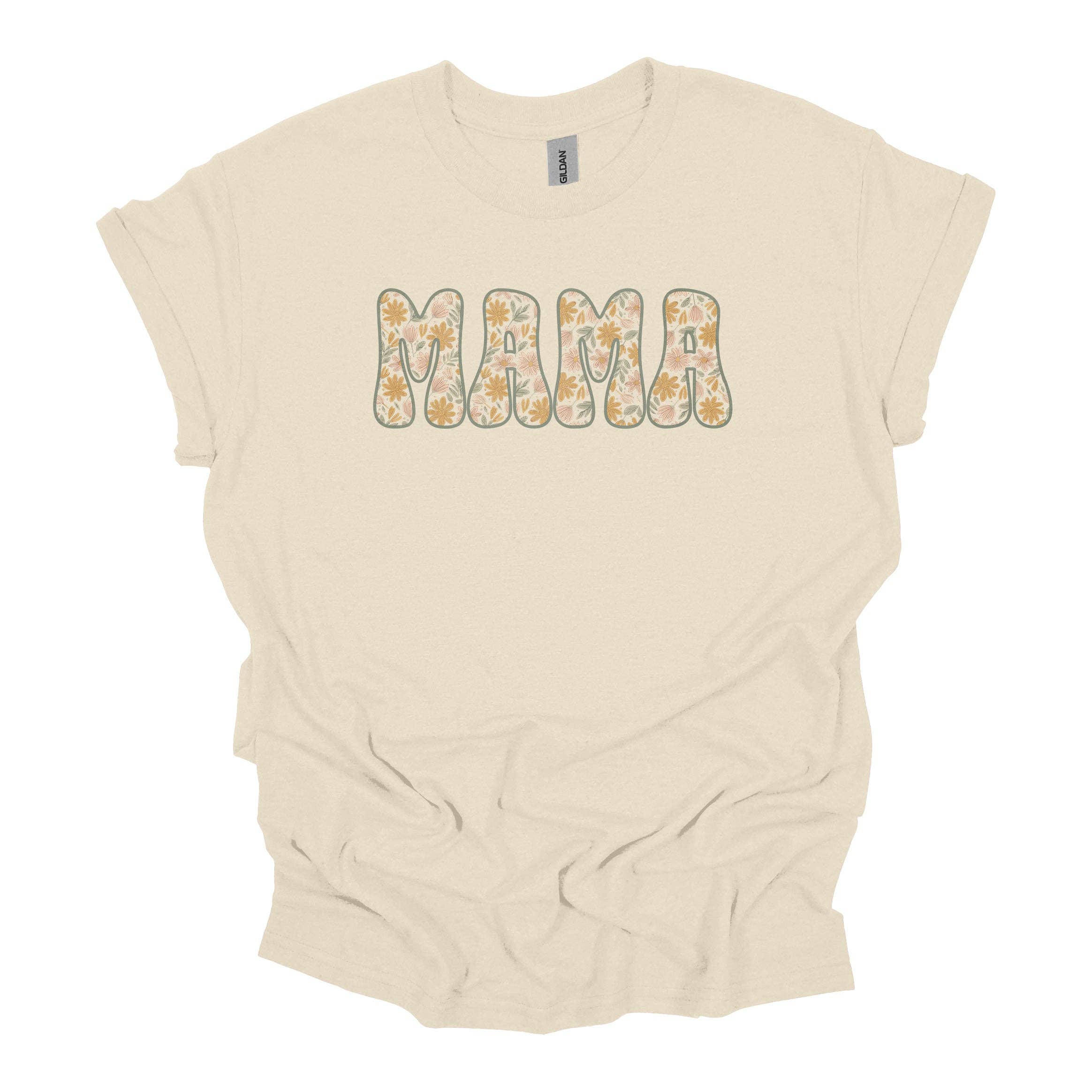 Sage Floral Mama Tee Hoodie, Sweatshirt | PodTeesHub.com