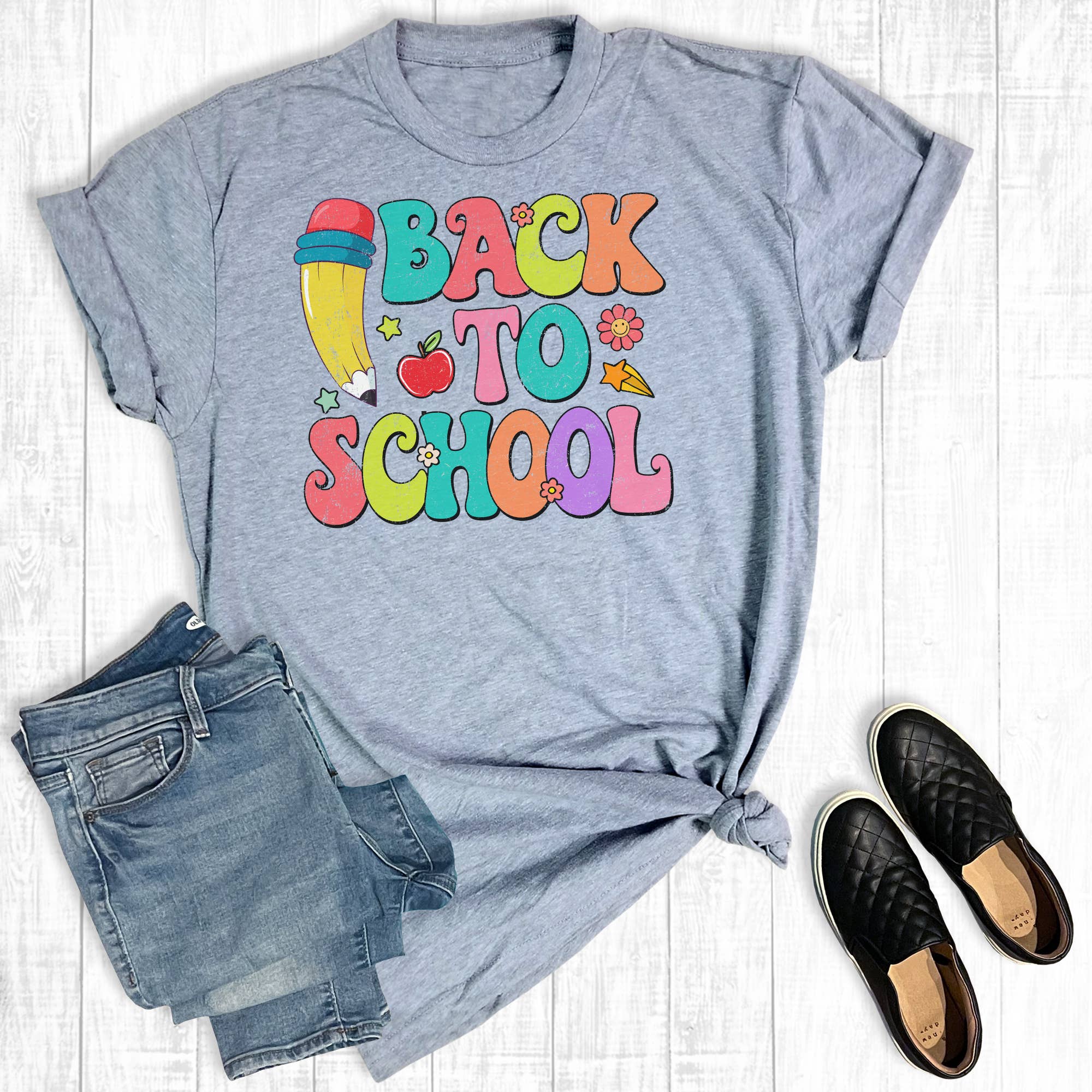 Groovy Back To School Teacher Graphic Tee Hoodie, Sweatshirt | PodTeesHub.com