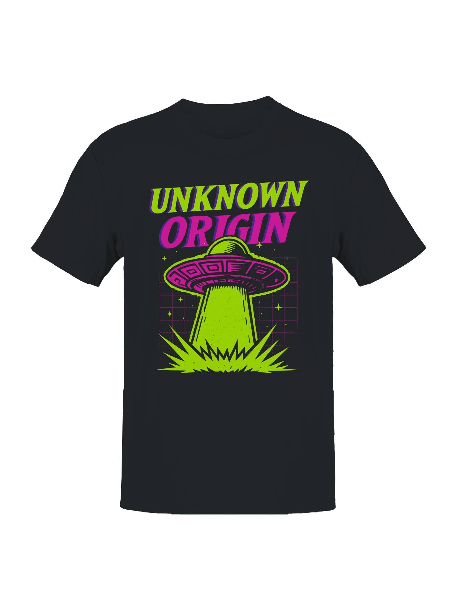 Ufo Neon Art - Unknown Origin Men's T-Shirt Hoodie, Sweatshirt | PodTeesHub.com