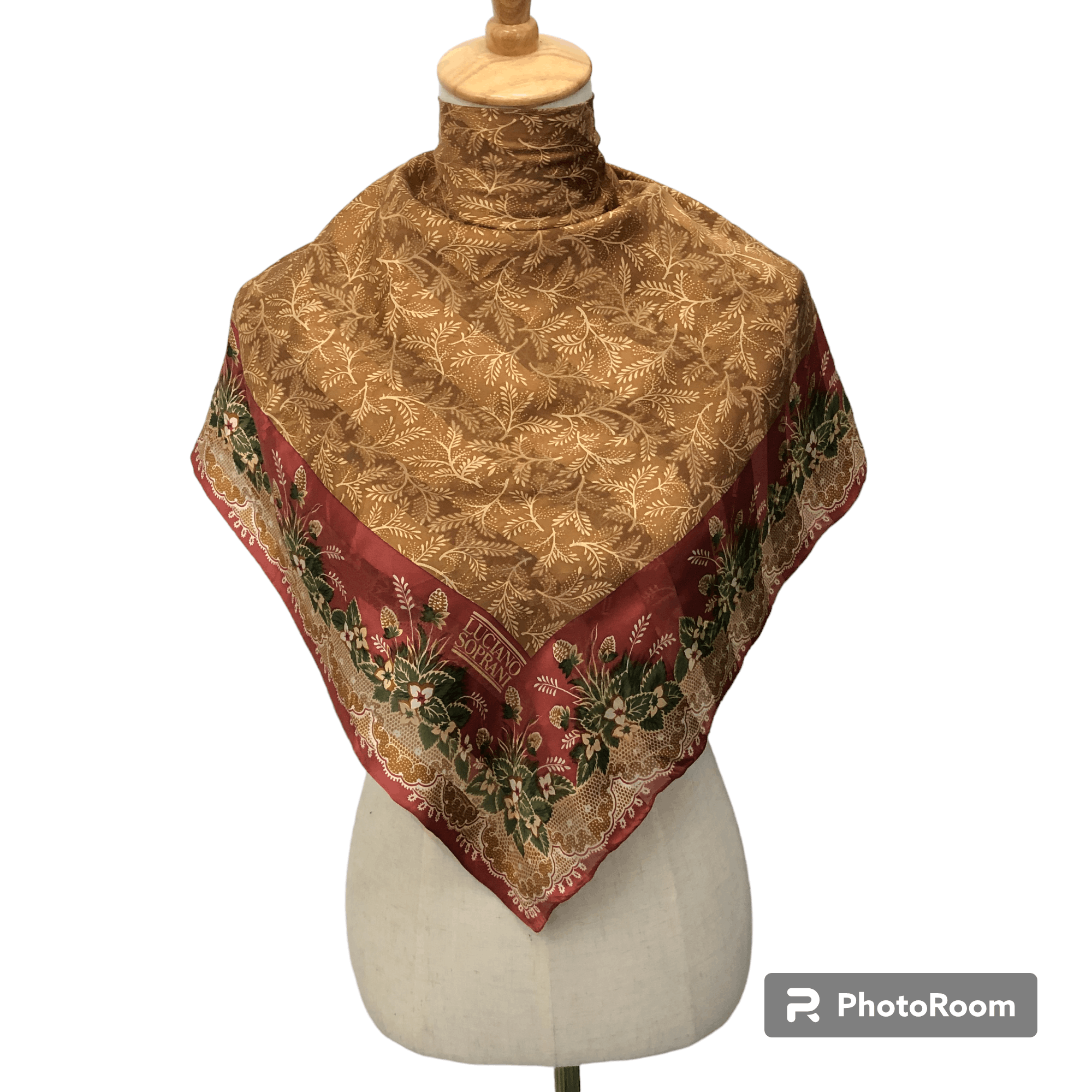 Japanese Brand Vintage Luciano Soprani Slit Thread Floral Silk Scarf M306 T-Shirts, Hoodie, Sweatshirt | PodTeesHub.com