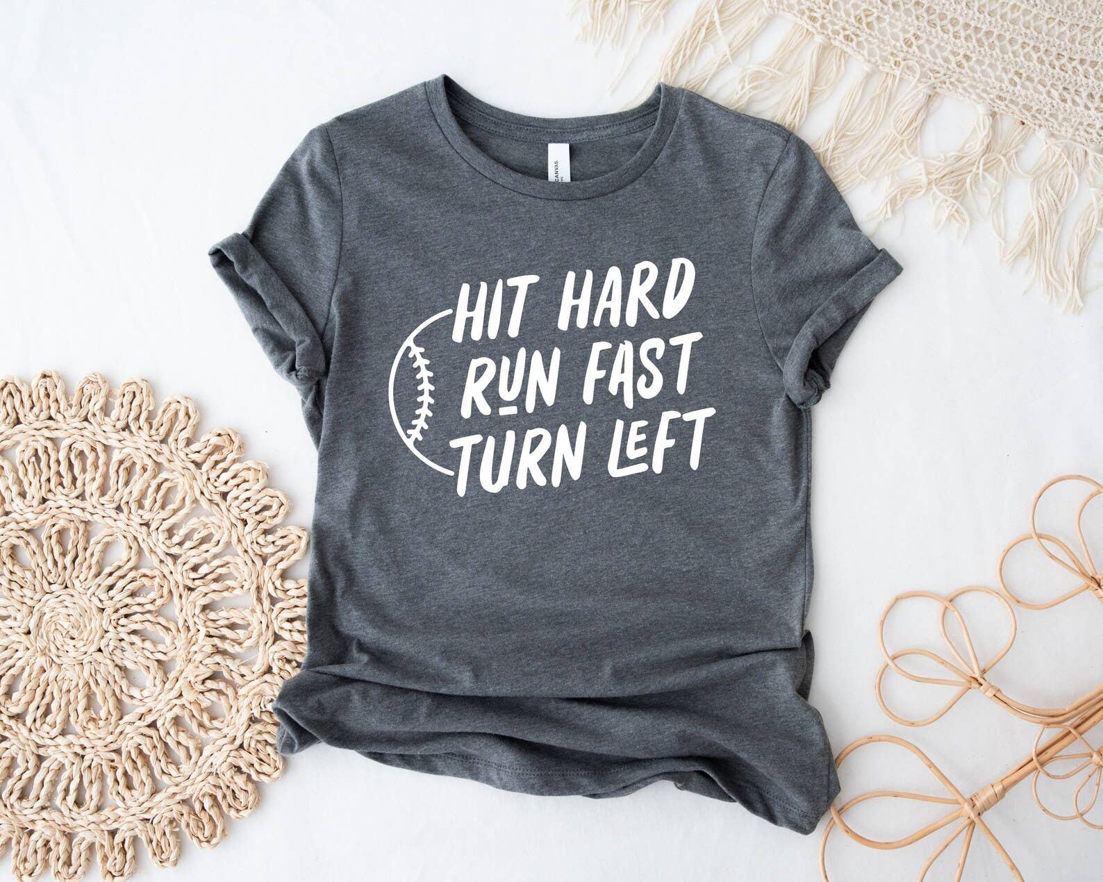 Hit Hard Run Fast Turn Left Baseball T-Shirt Hoodie, Sweatshirt | PodTeesHub.com
