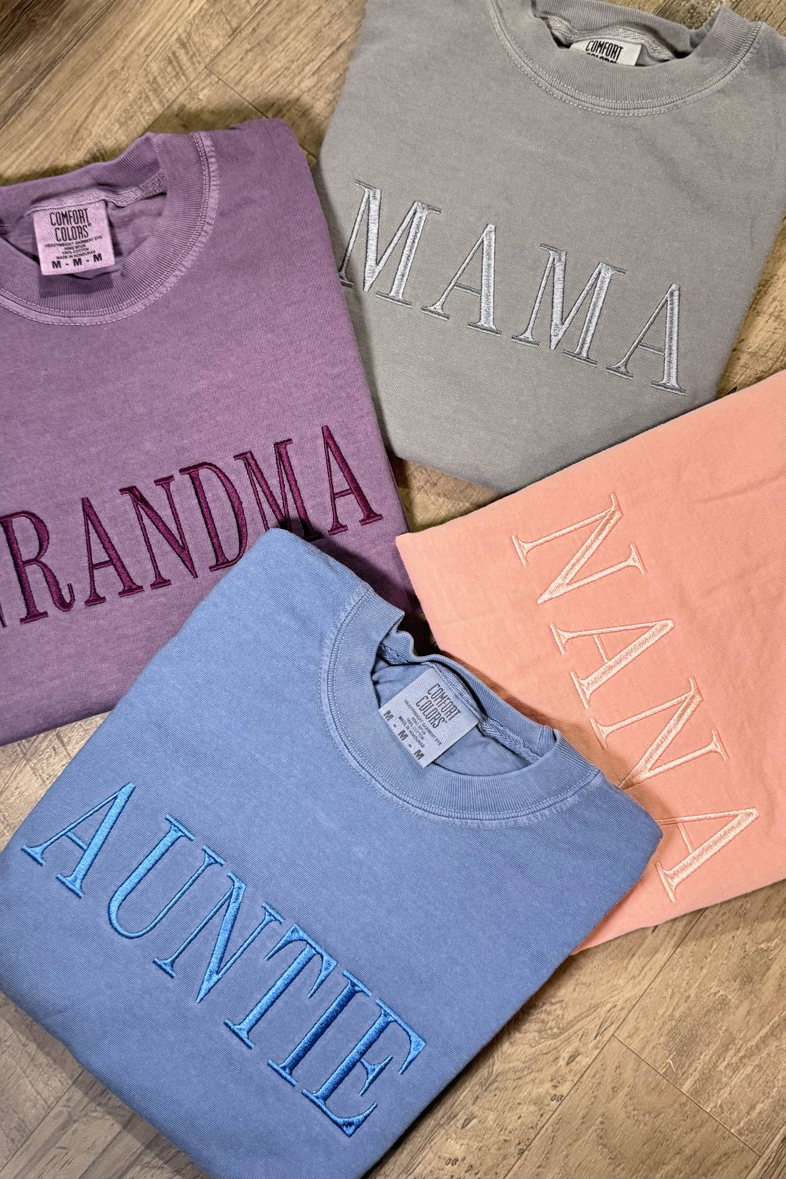 Custom Embroidered Mothers Day T-Shirt Hoodie, Sweatshirt | PodTeesHub.com