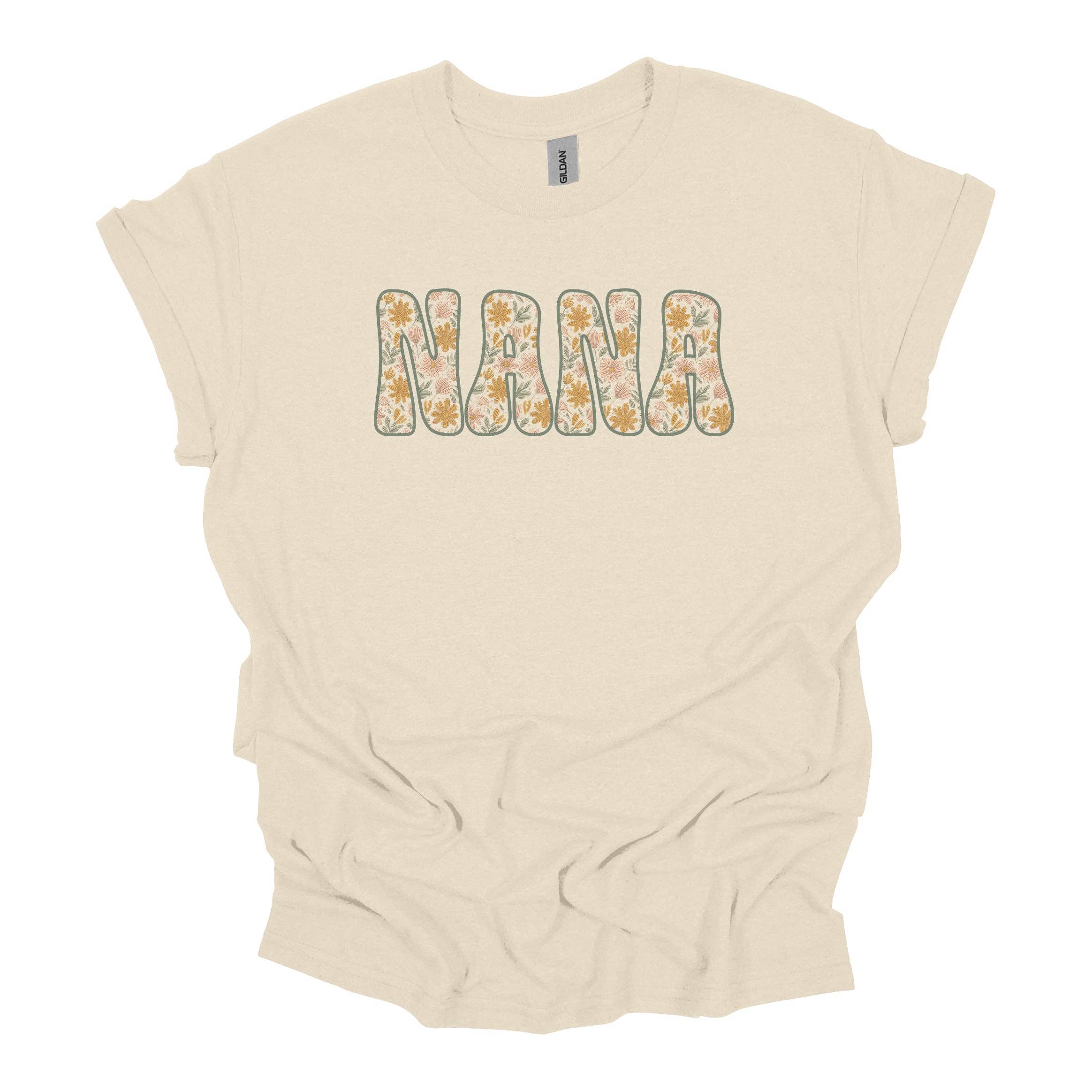 Sage Floral Nana Tee Hoodie, Sweatshirt | PodTeesHub.com