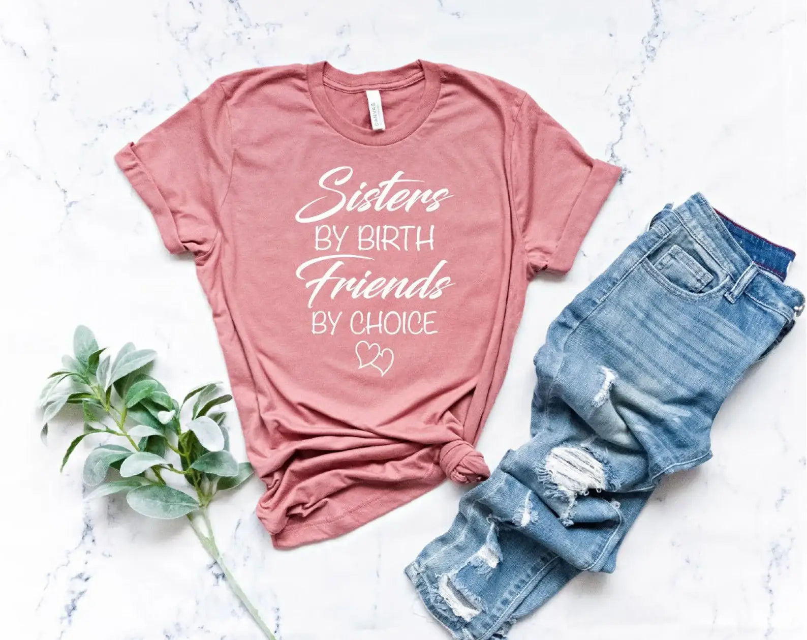 Sisters By Birth Friends By Choice T-Shirt Hoodie, Sweatshirt | PodTeesHub.com