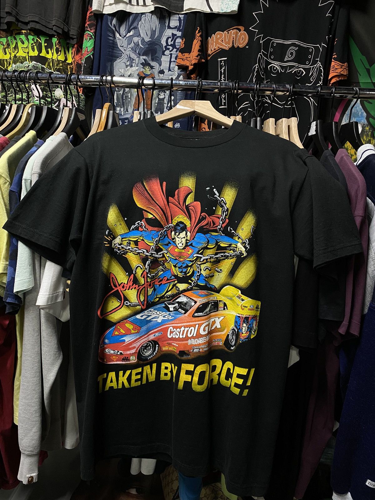 Vintage 90 S Nascar Superman Rare Racer Tee Shirt Medium Hoodie, Sweatshirt | PodTeesHub.com