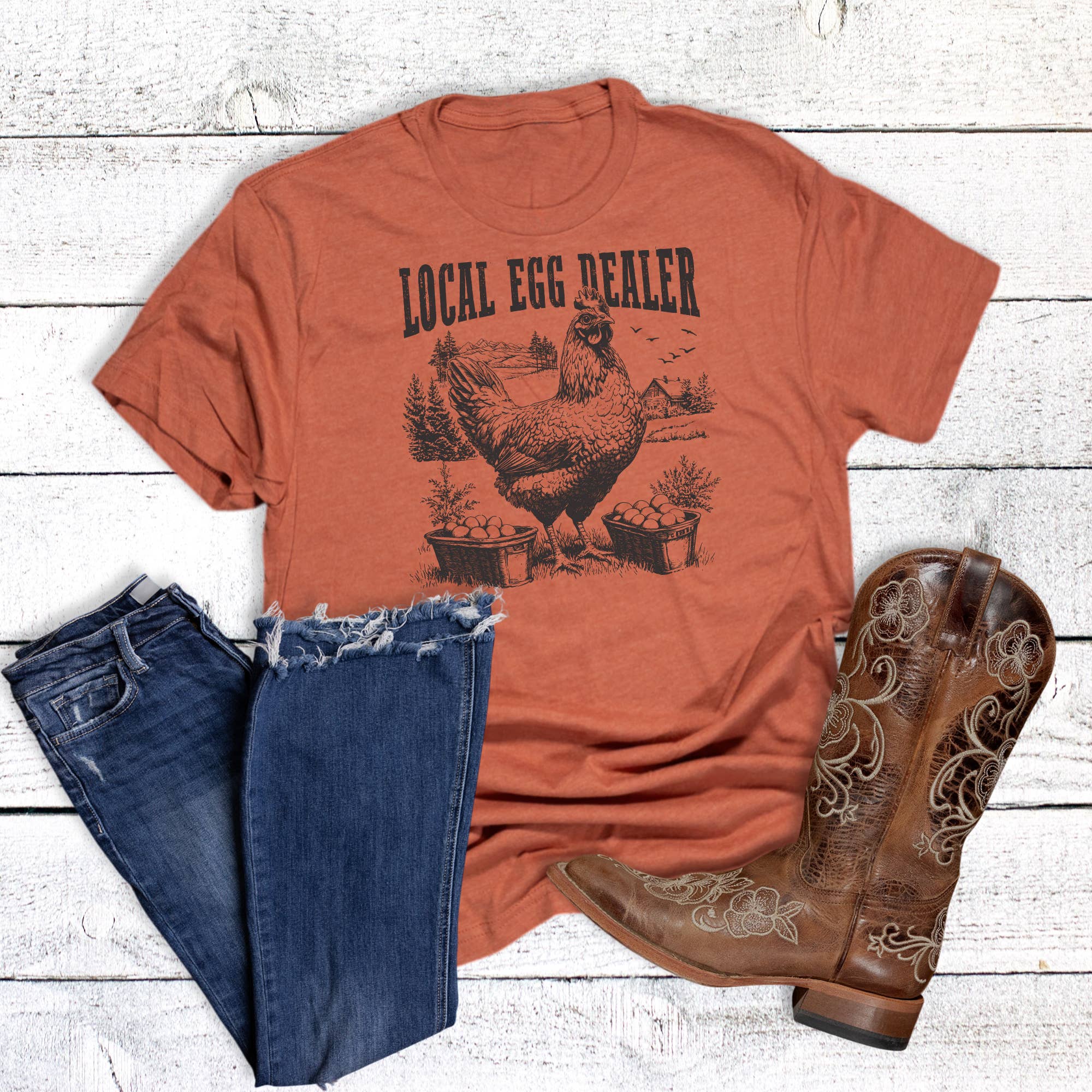 Western Local Egg Dealer Graphic Tee Hoodie, Sweatshirt | PodTeesHub.com