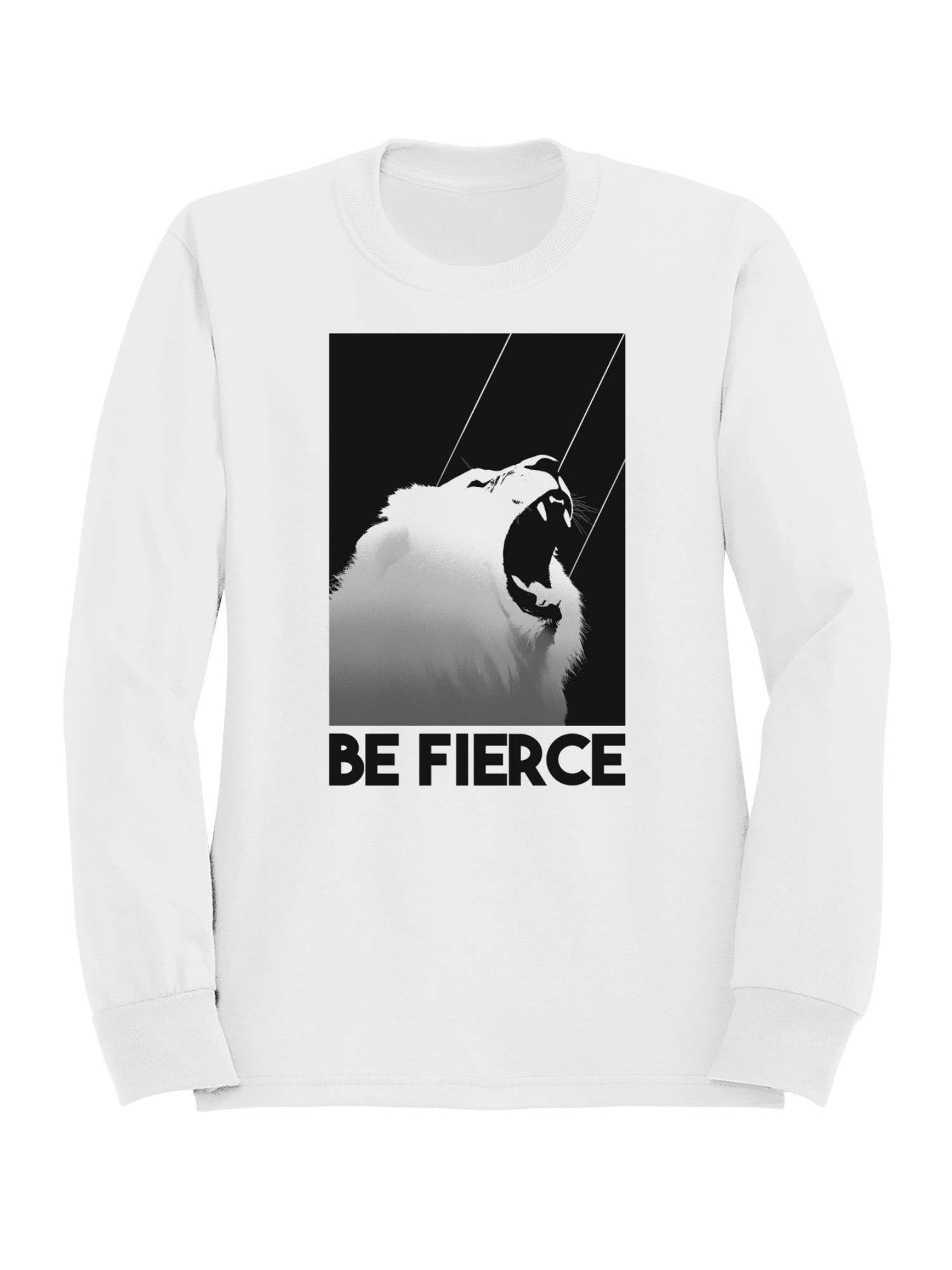 Fierce Lion Roar Motivation Men's Sweatshirt T-Shirts, Hoodie | PodTeesHub.com