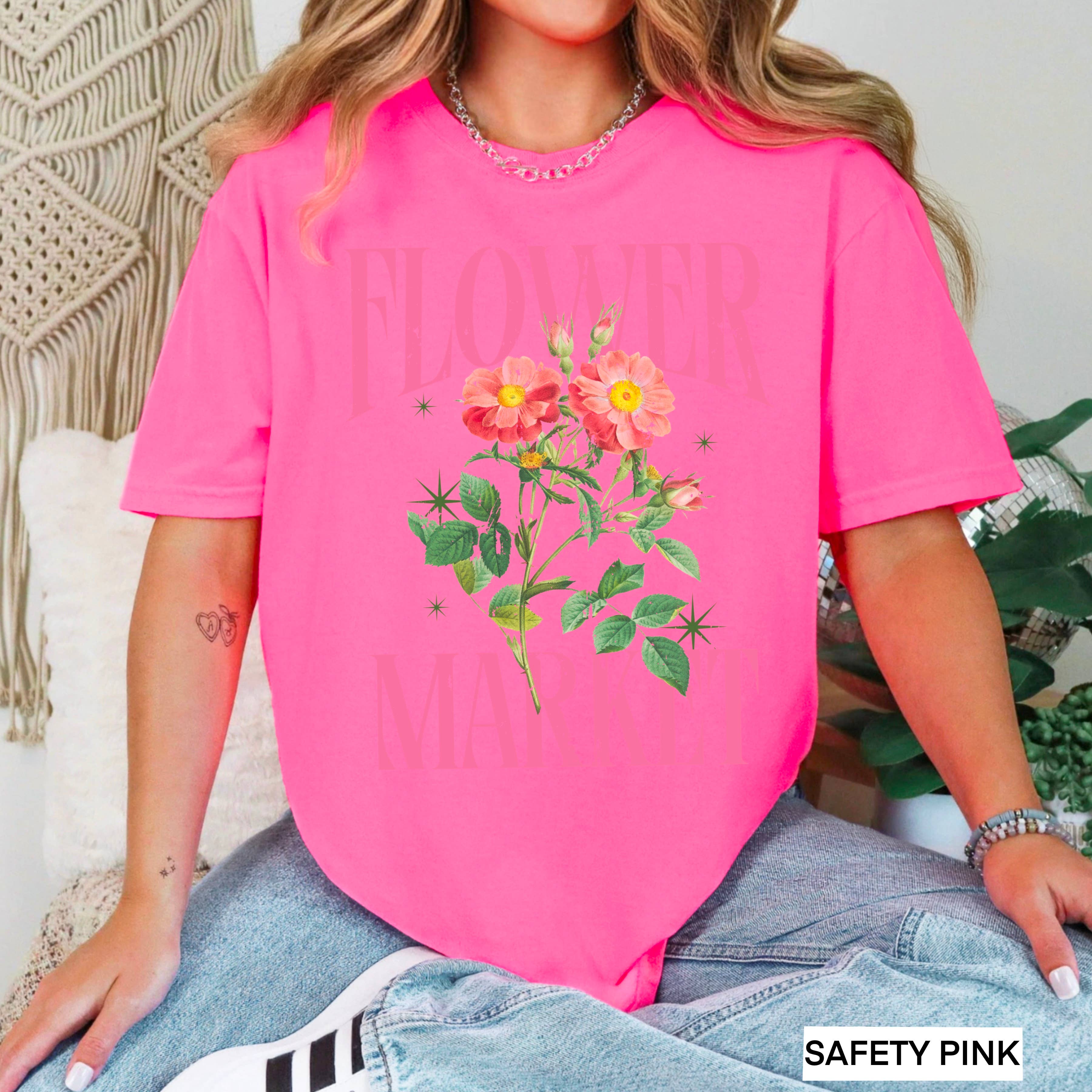 Flower Market Graphic Tee | Summer 2025 |  Gildan Hoodie, Sweatshirt | PodTeesHub.com