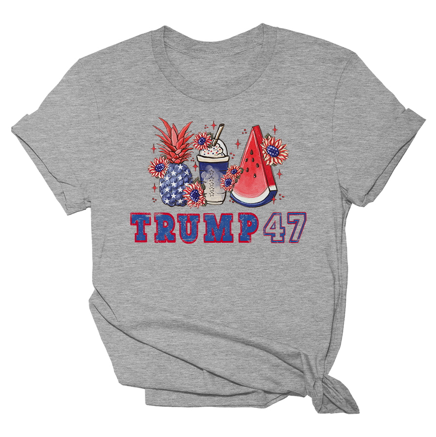 Trump 47 Pineapple and Watermelon Womens Shirt Tee Hoodie, Sweatshirt | PodTeesHub.com