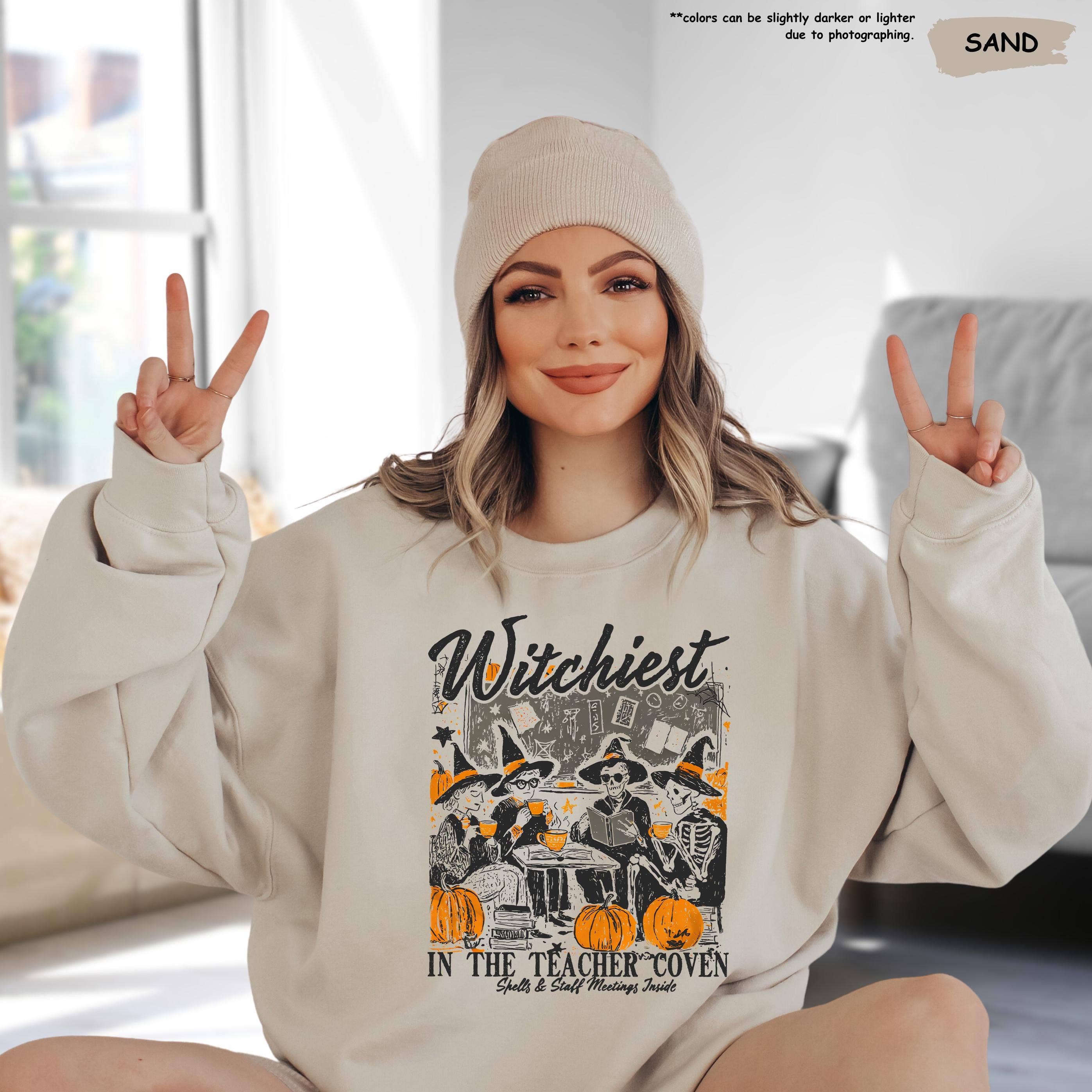 Spooky Teacher Halloween Sweatshirt, Funny Teacher Gift T-Shirts, Hoodie | PodTeesHub.com