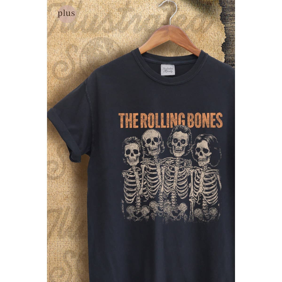 The Rollingbones Vintage Graphic Plus Tee Hoodie, Sweatshirt | PodTeesHub.com