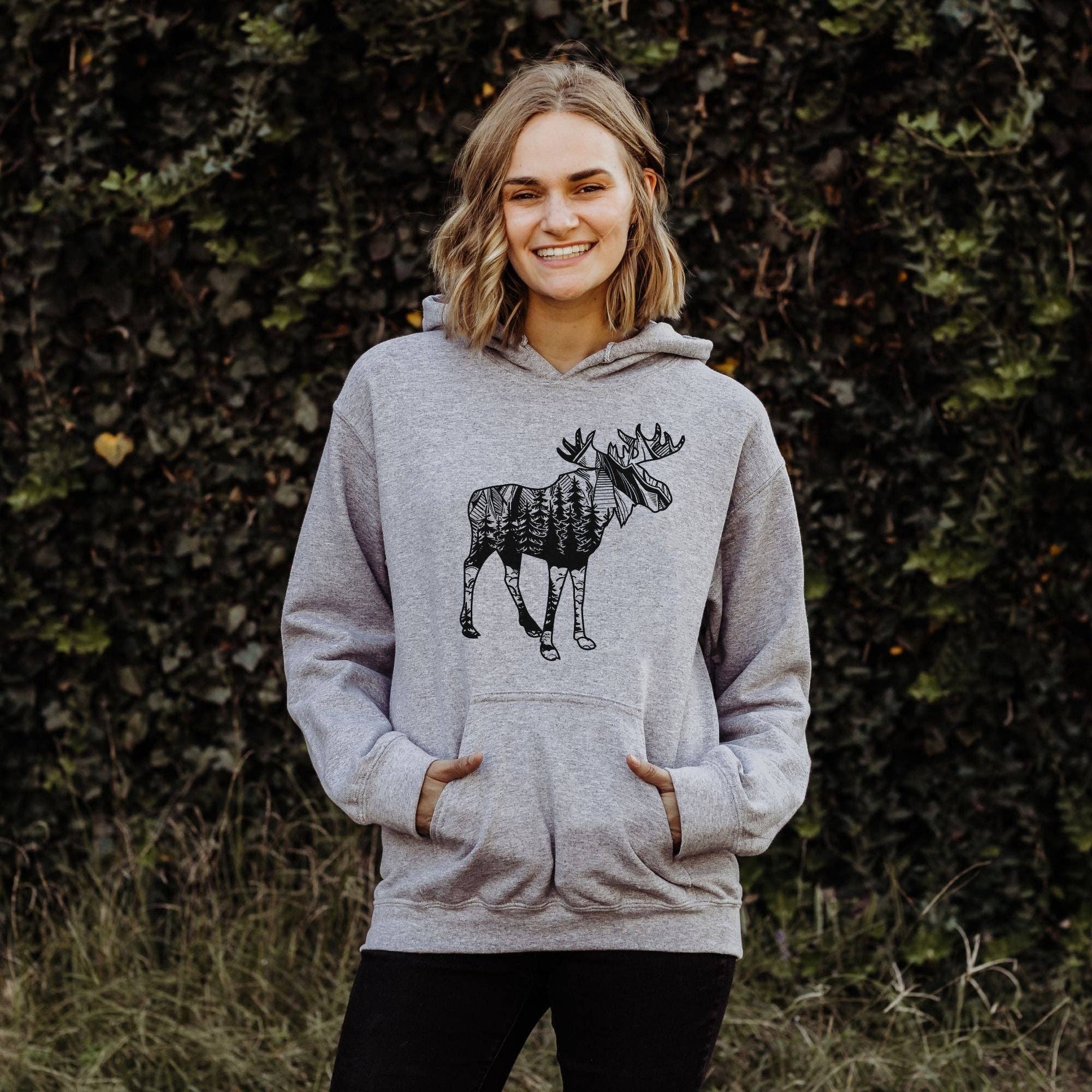 Moose Crewneck Crewneck Sweatshirt Hoodie 024 T-Shirts | PodTeesHub.com
