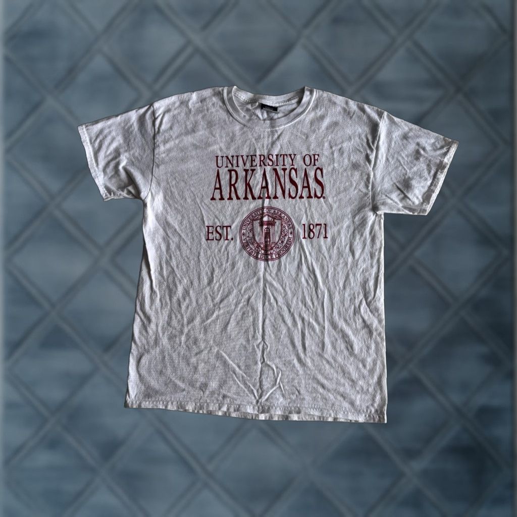 Vintage Mv Sport T Shirt Mens L White University Of Arkansas Short Sleeve Crew Neck Tee Hoodie, Sweatshirt | PodTeesHub.com