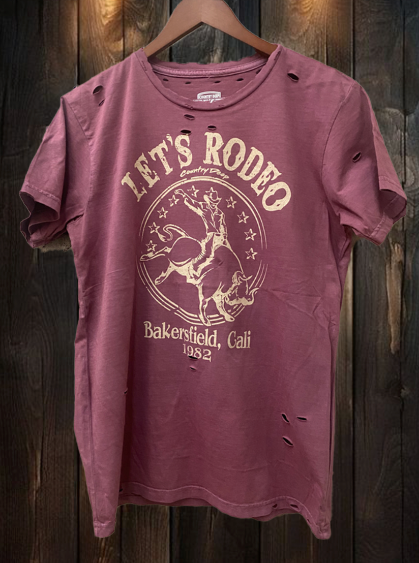 Let's Rodeo Bakersfield California Vintage 1982 Distressed Tee Hoodie, Sweatshirt | PodTeesHub.com