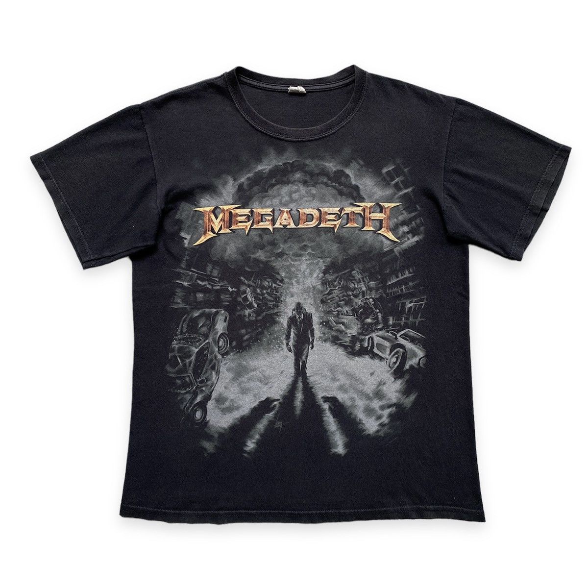 Band Tees Megadeth Atomic Blast Sun Faded T Shirt Hoodie, Sweatshirt | PodTeesHub.com