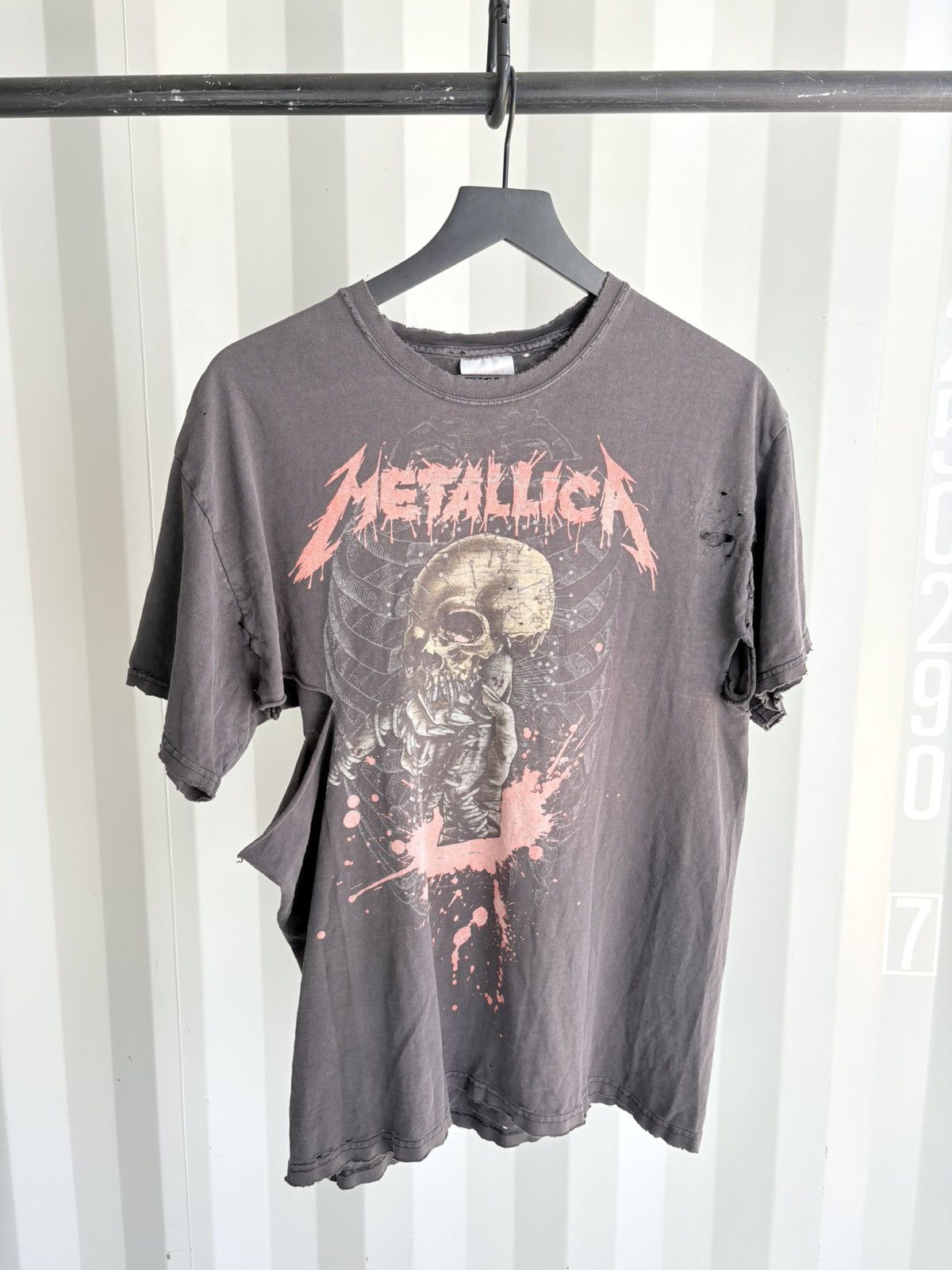 Band Tees Thrashed Metallica Sun Faded Distressed Shirt Grunge Hoodie, Sweatshirt | PodTeesHub.com