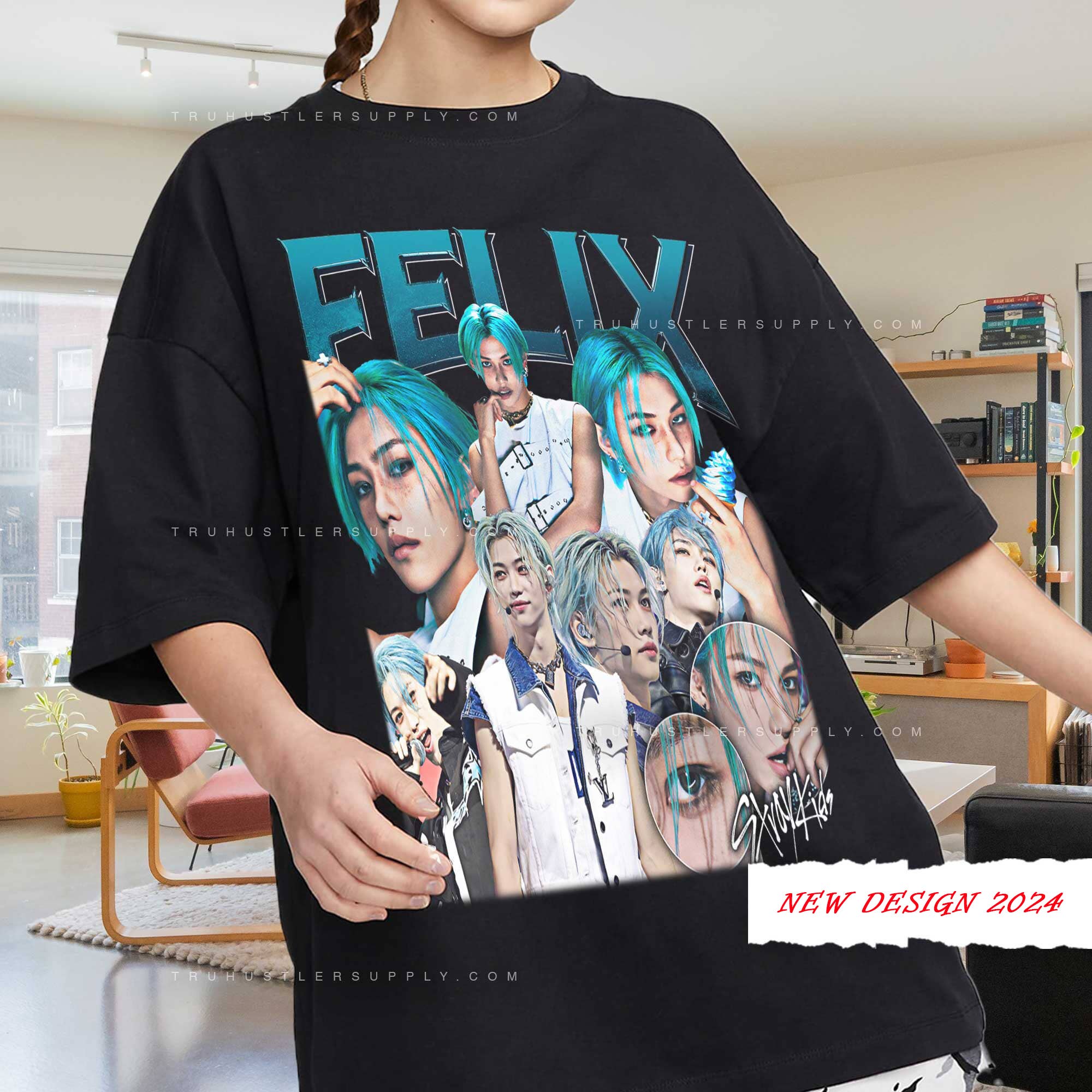 Felix Stray Kids Tee Retro Kpop Elegance For Her Birthday Ba Hoodie, Sweatshirt | PodTeesHub.com