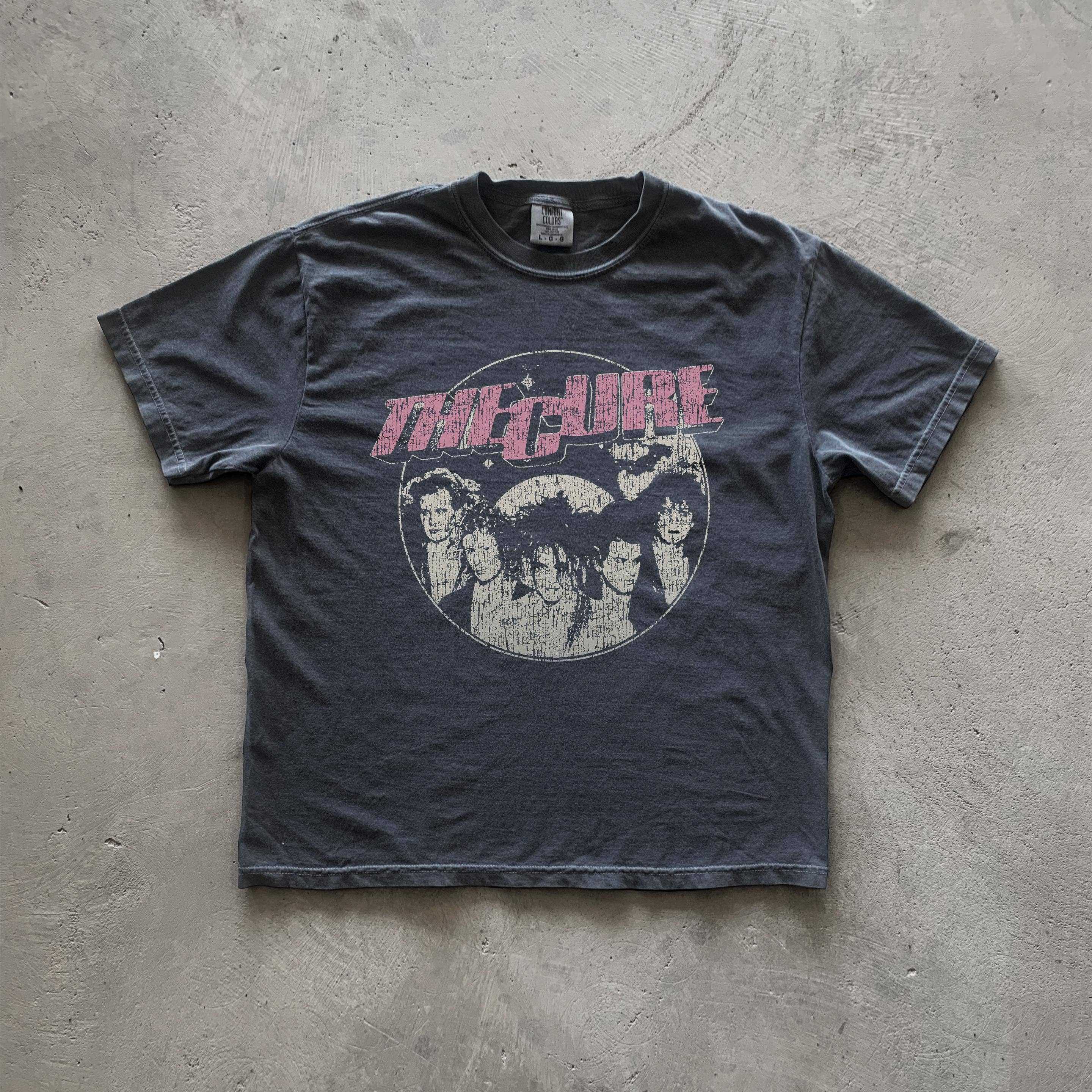 The Cure Band Logo Graphic Print Music Concert Tee Shirt Hoodie, Sweatshirt | PodTeesHub.com