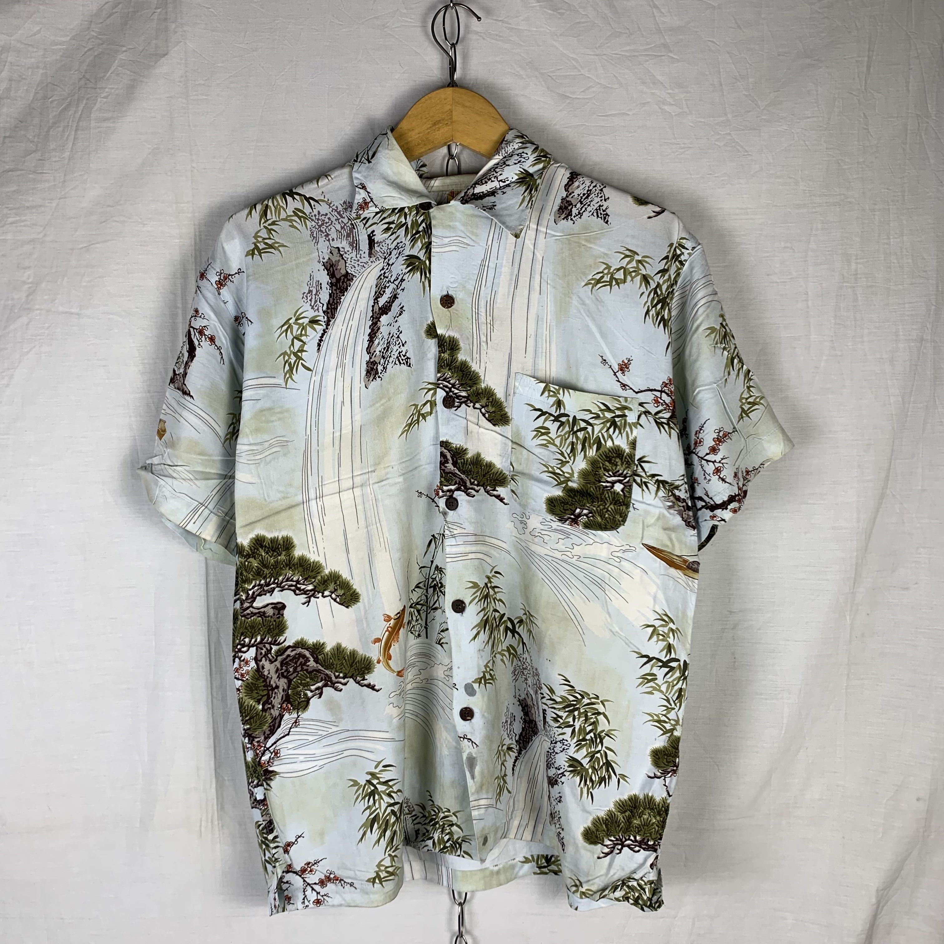 Vintage Hawaiian Shirt Printed Shirt Japanese Oriental Hoodie, Sweatshirt | PodTeesHub.com