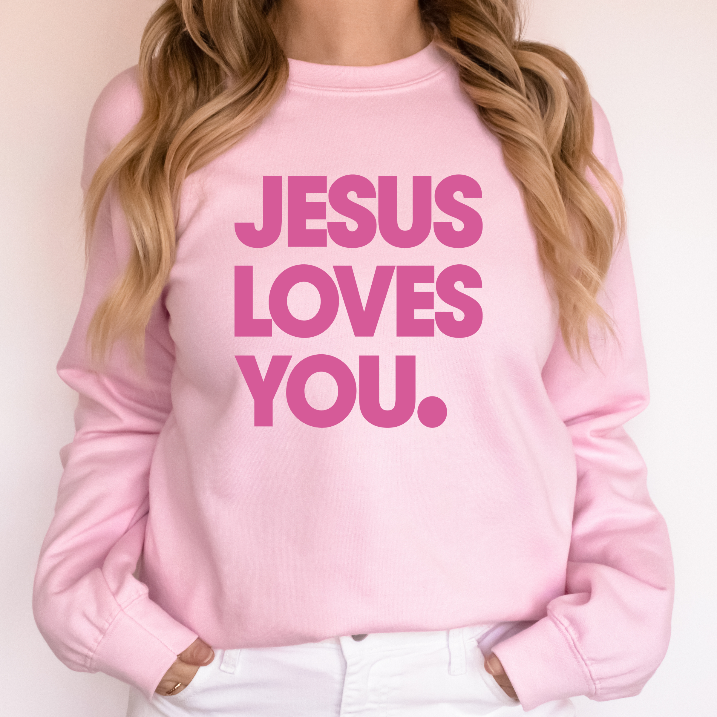 Jesus Loves You. Graphic Christian Sweatshirt - Spring Tee Hoodie | PodTeesHub.com