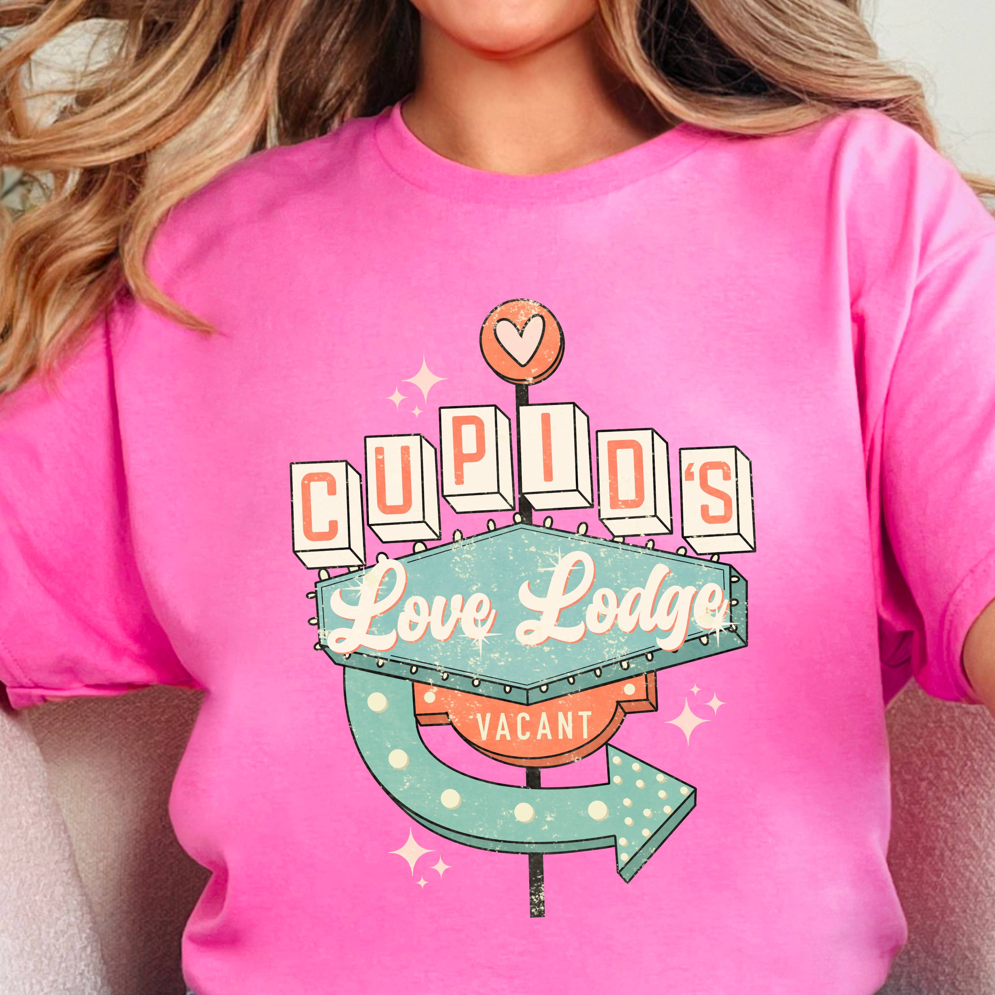 Cupid’S Love Lounge Valentine’S Day Graphic T-Shirt | Gildan Hoodie, Sweatshirt | PodTeesHub.com