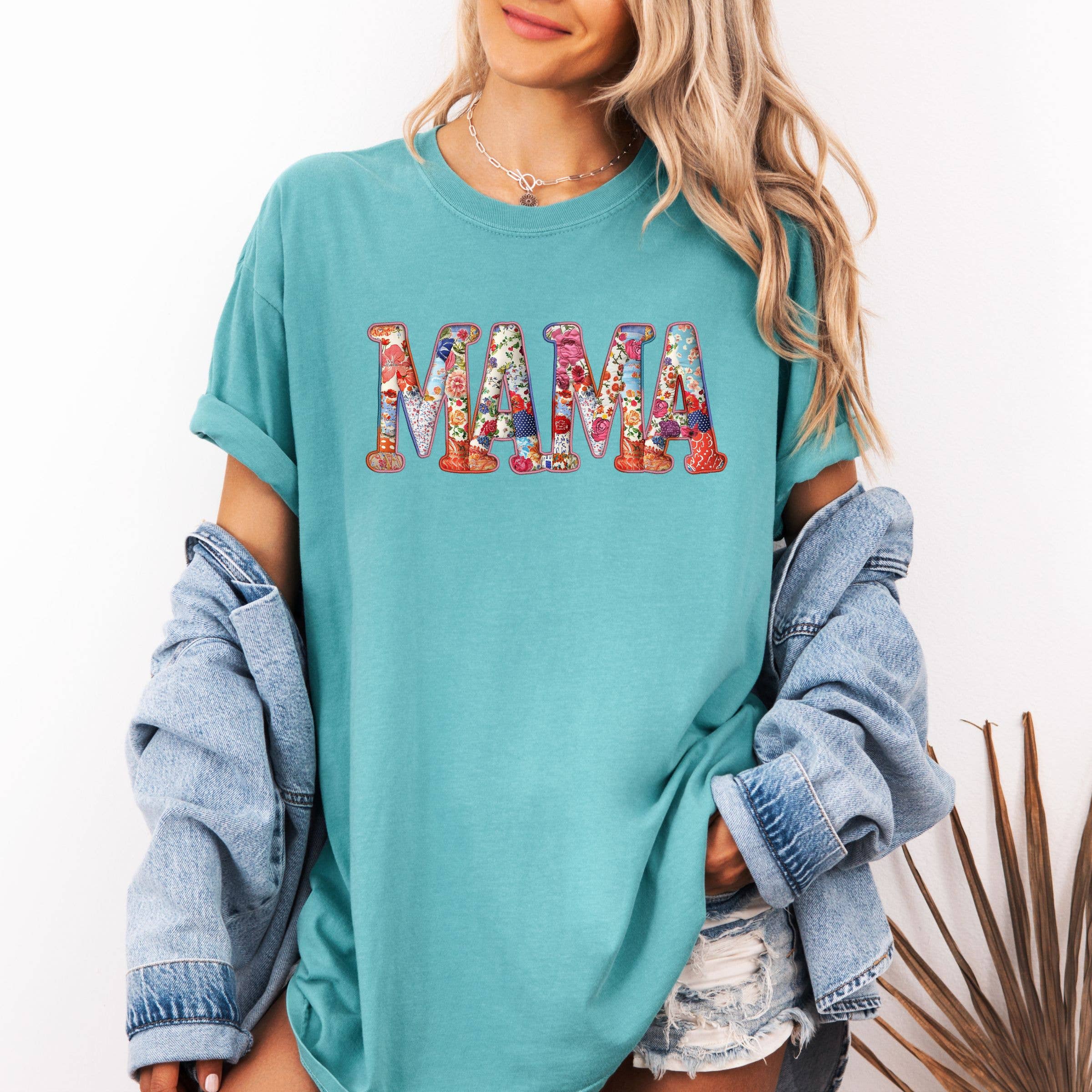 Mama Floral Print Christian Spring Graphic Tee Hoodie, Sweatshirt | PodTeesHub.com